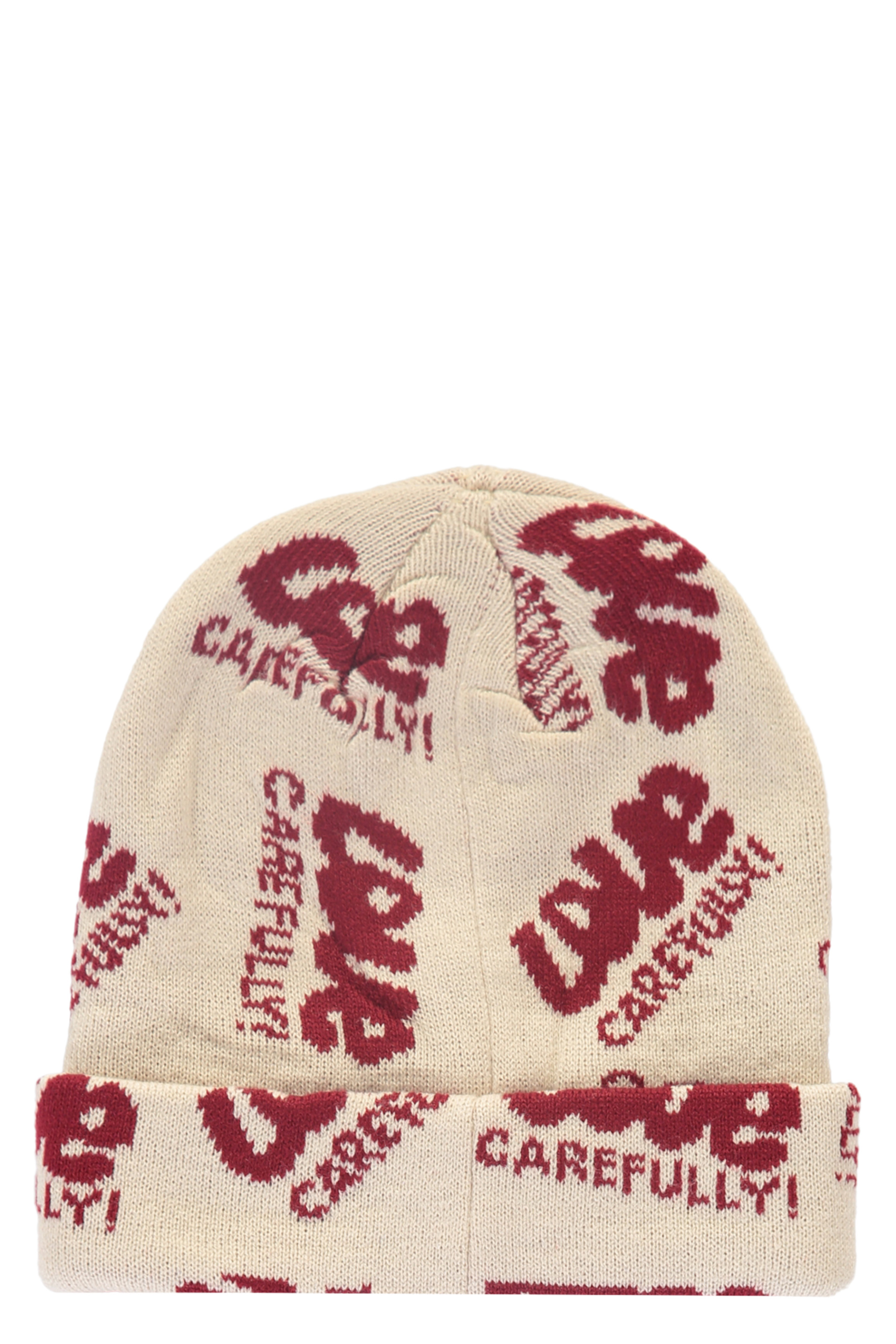 Market Intarsia-pattern Beanie In Ivory