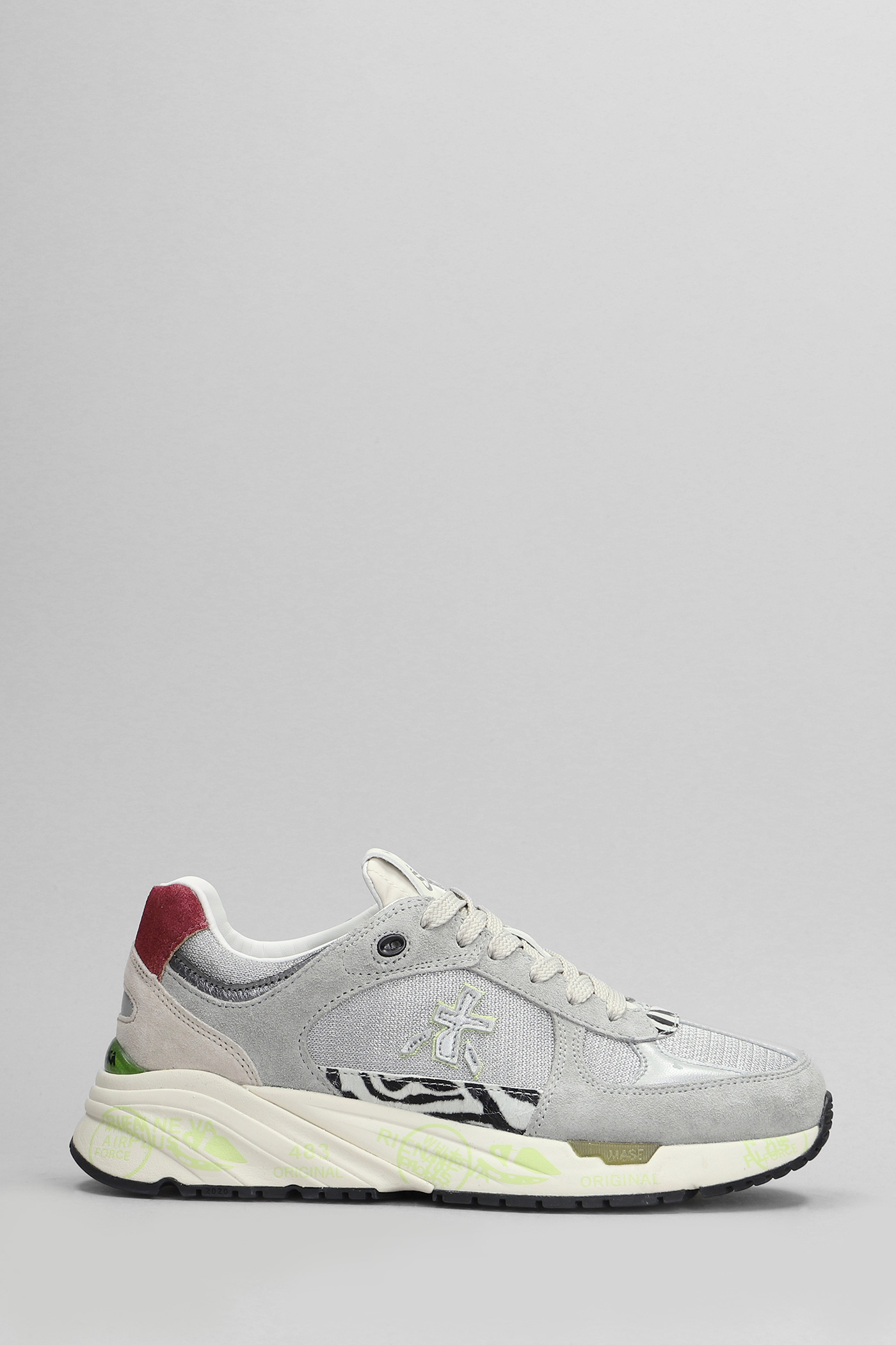 Mase Sneakers In Grey Suede And Fabric