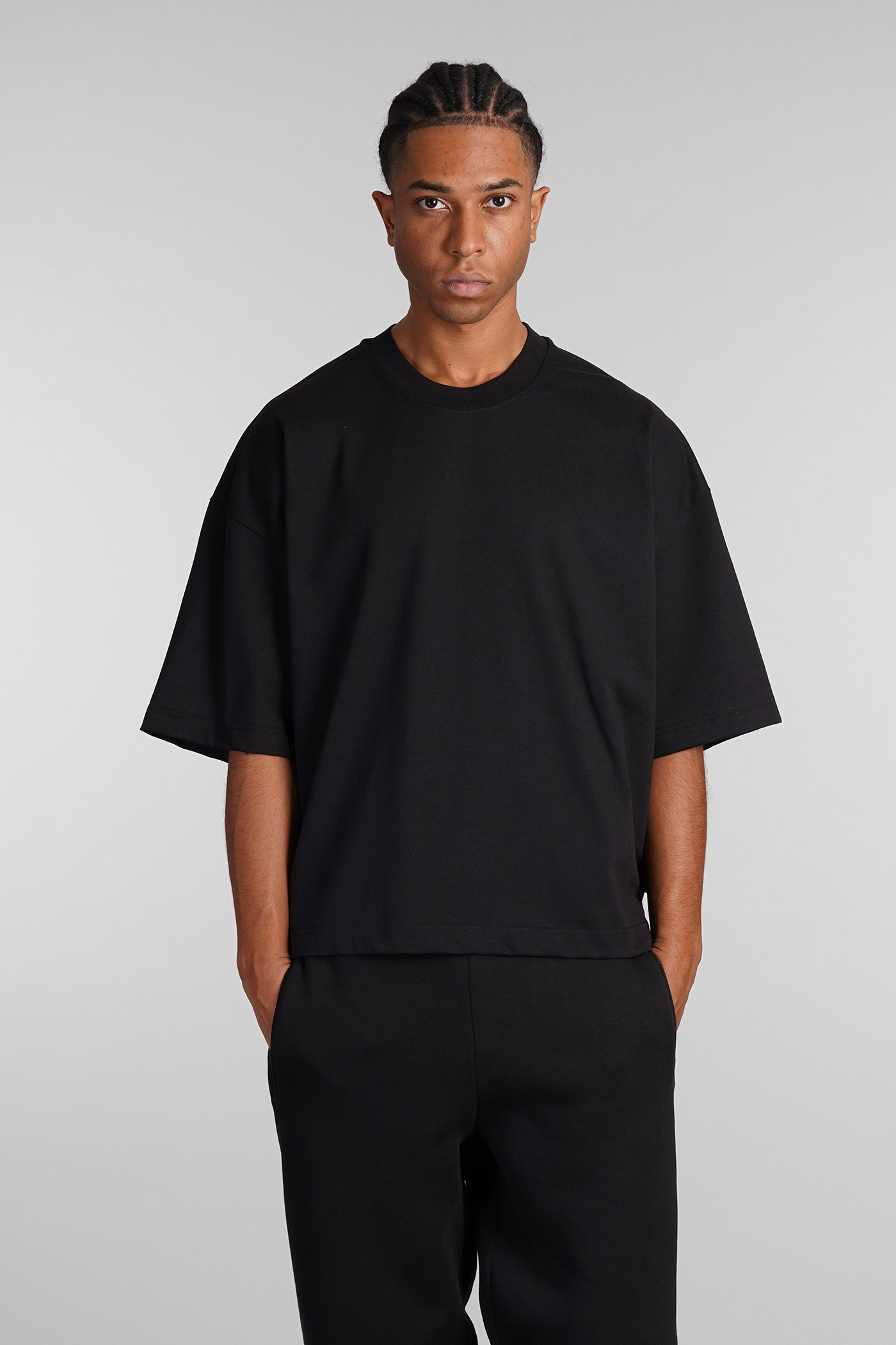 Heavy T Uv T-shirt In Black Cotton