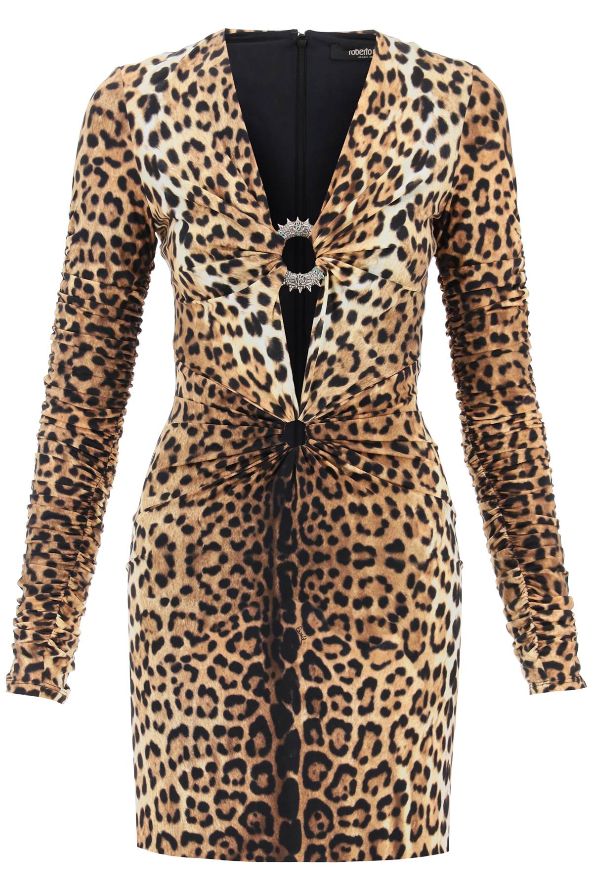 Mini Dress With Leopard Print And Cut-out