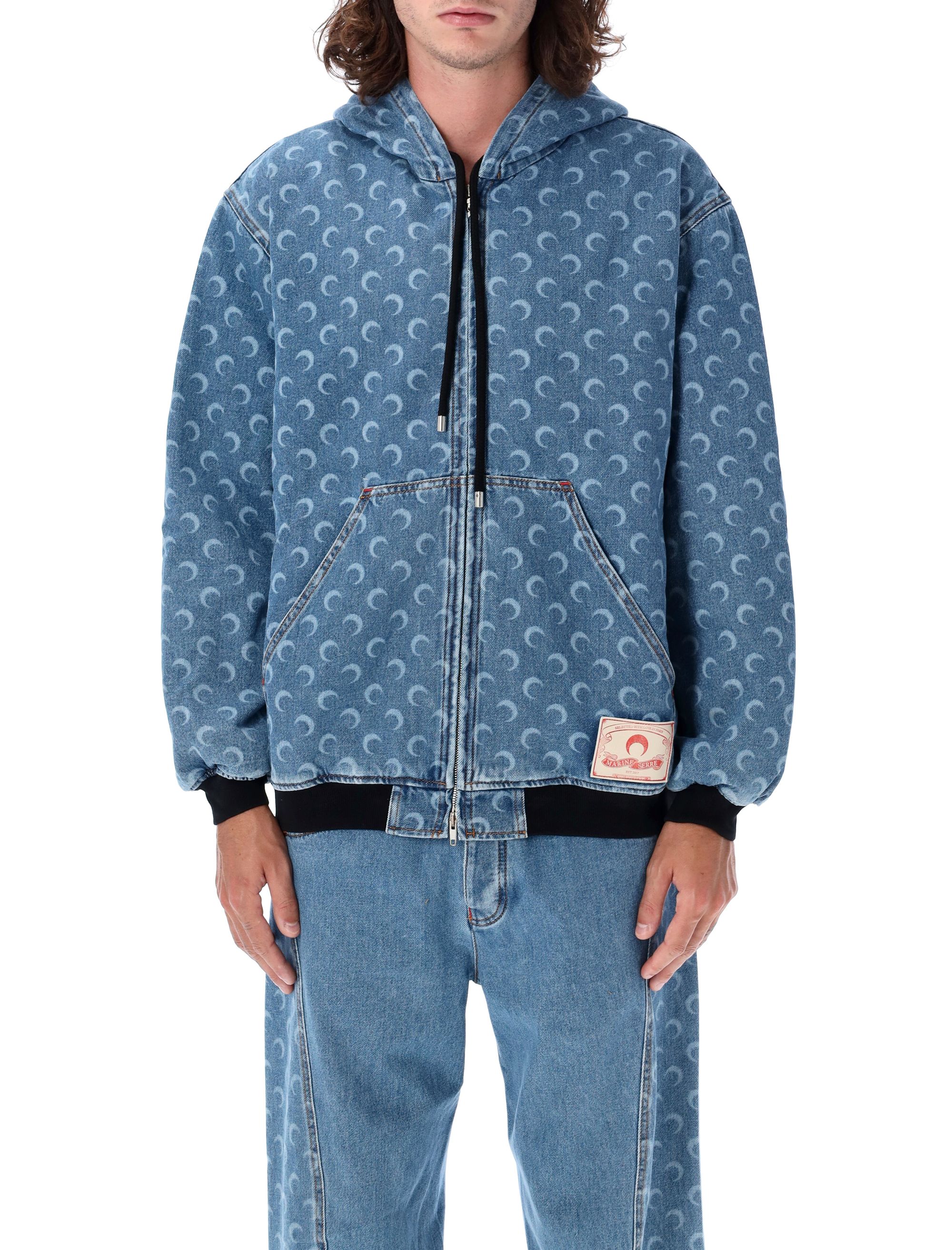 Moon Laser Denim Padded Jacket