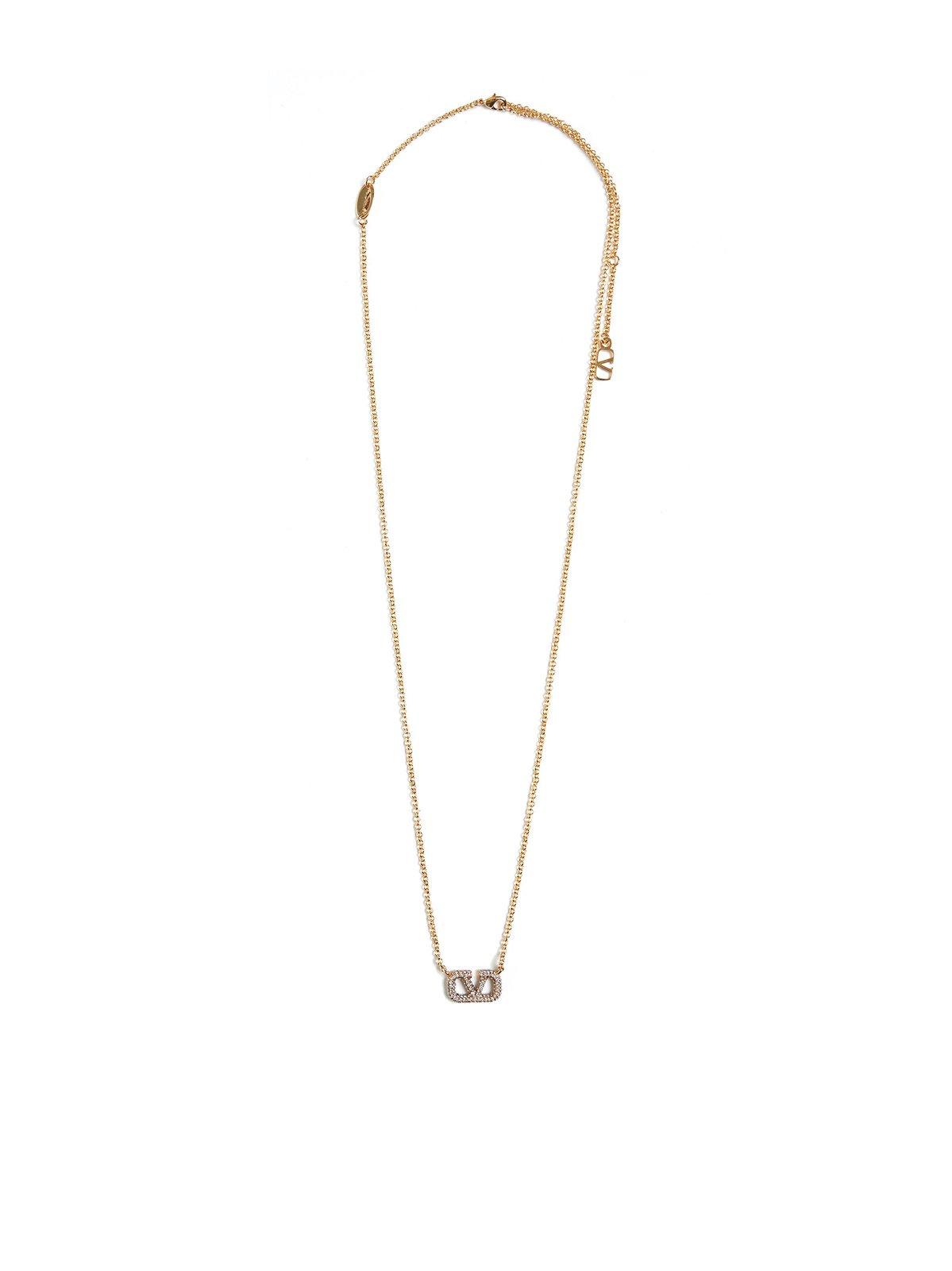 Vlogo Embellished Chain Necklace