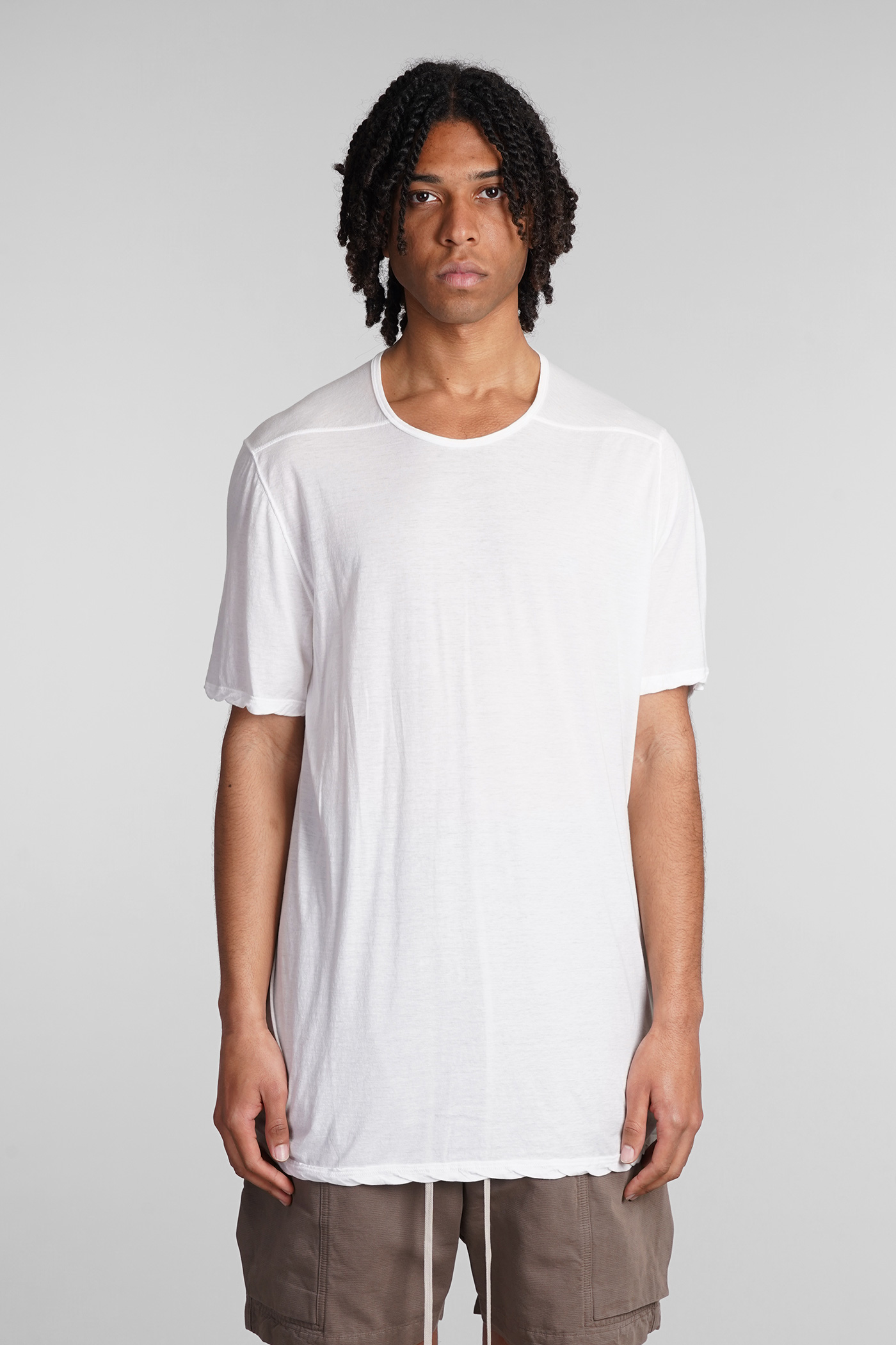 Crewneck Raw Cut Hem T-shirt T-shirt