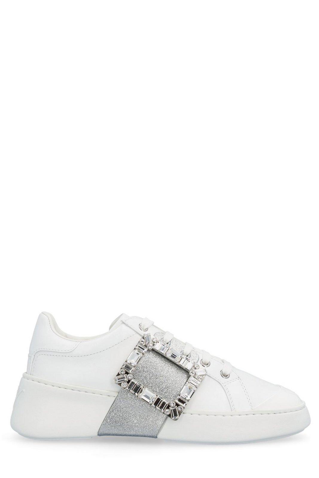 Viv Skate Glitter Embellished Buckle Sneakers