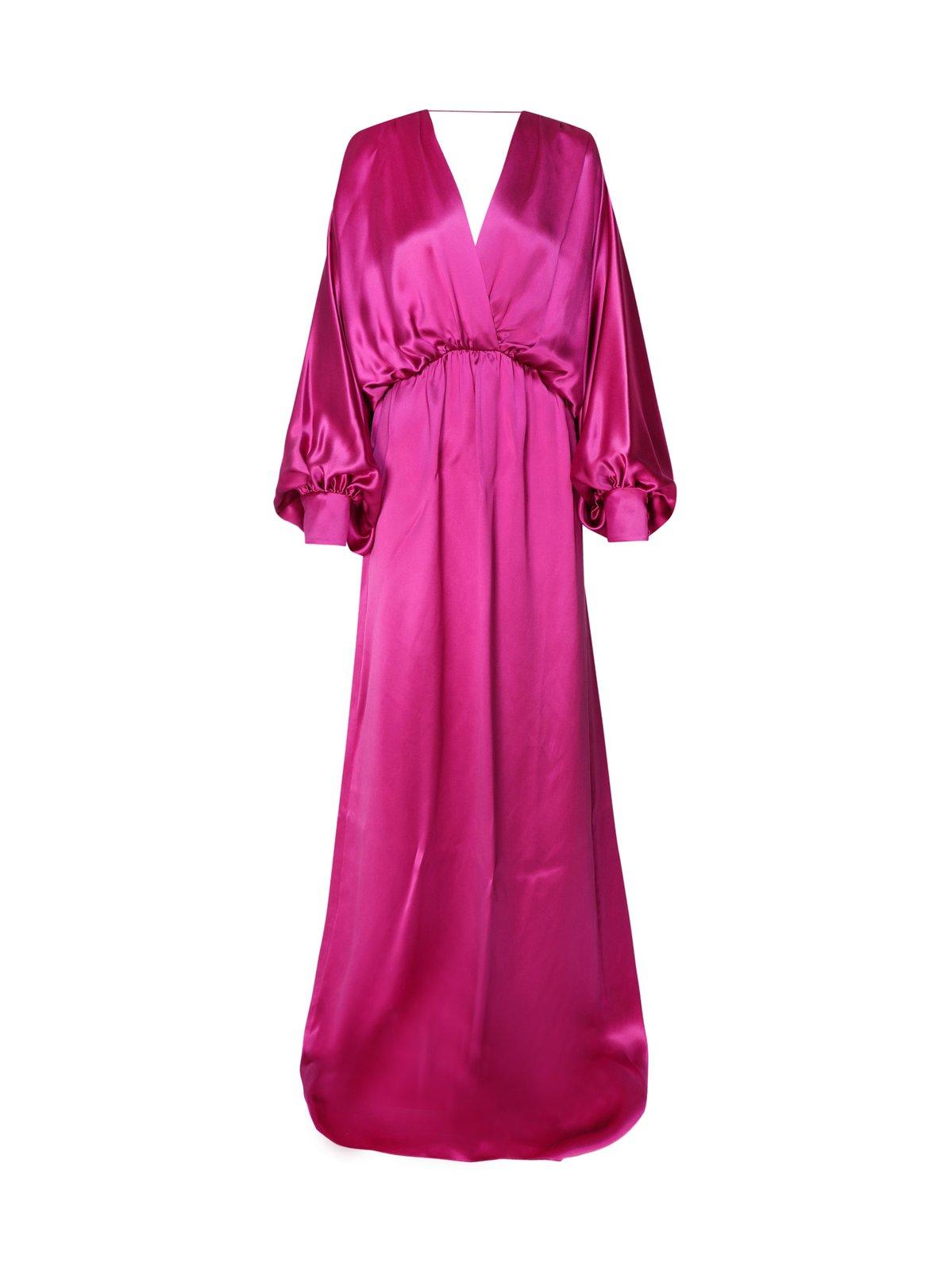 Long Sleeved V-neck Gown