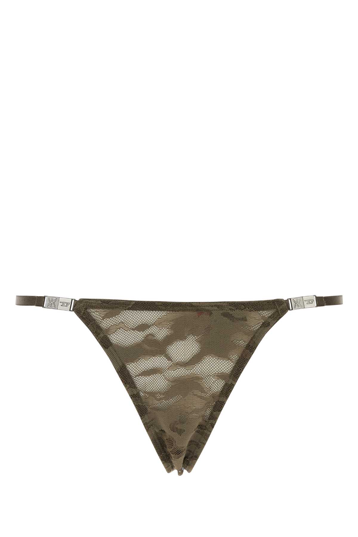 Diesel Mud Lace  X Savage X Fenty Camo-lace-string-thong Thong In 76v