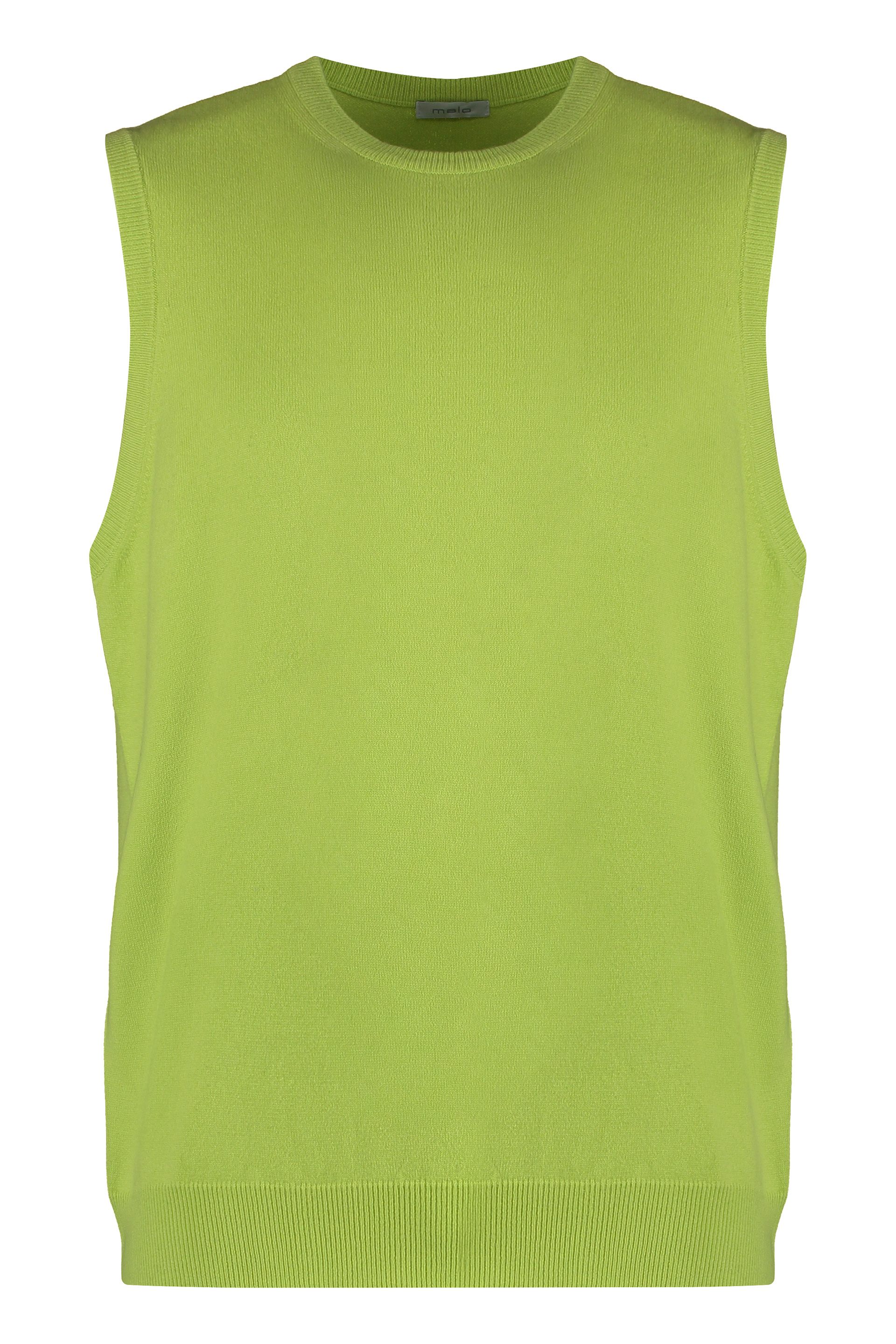 Malo Knitted Vest In Green