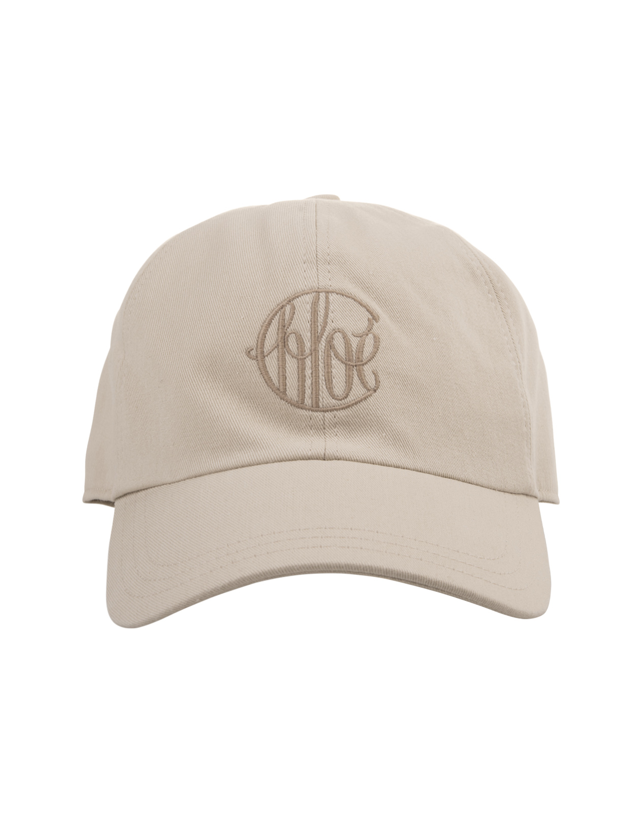 Chloé Cement Beige Baseball Hat With Embroidered Logo