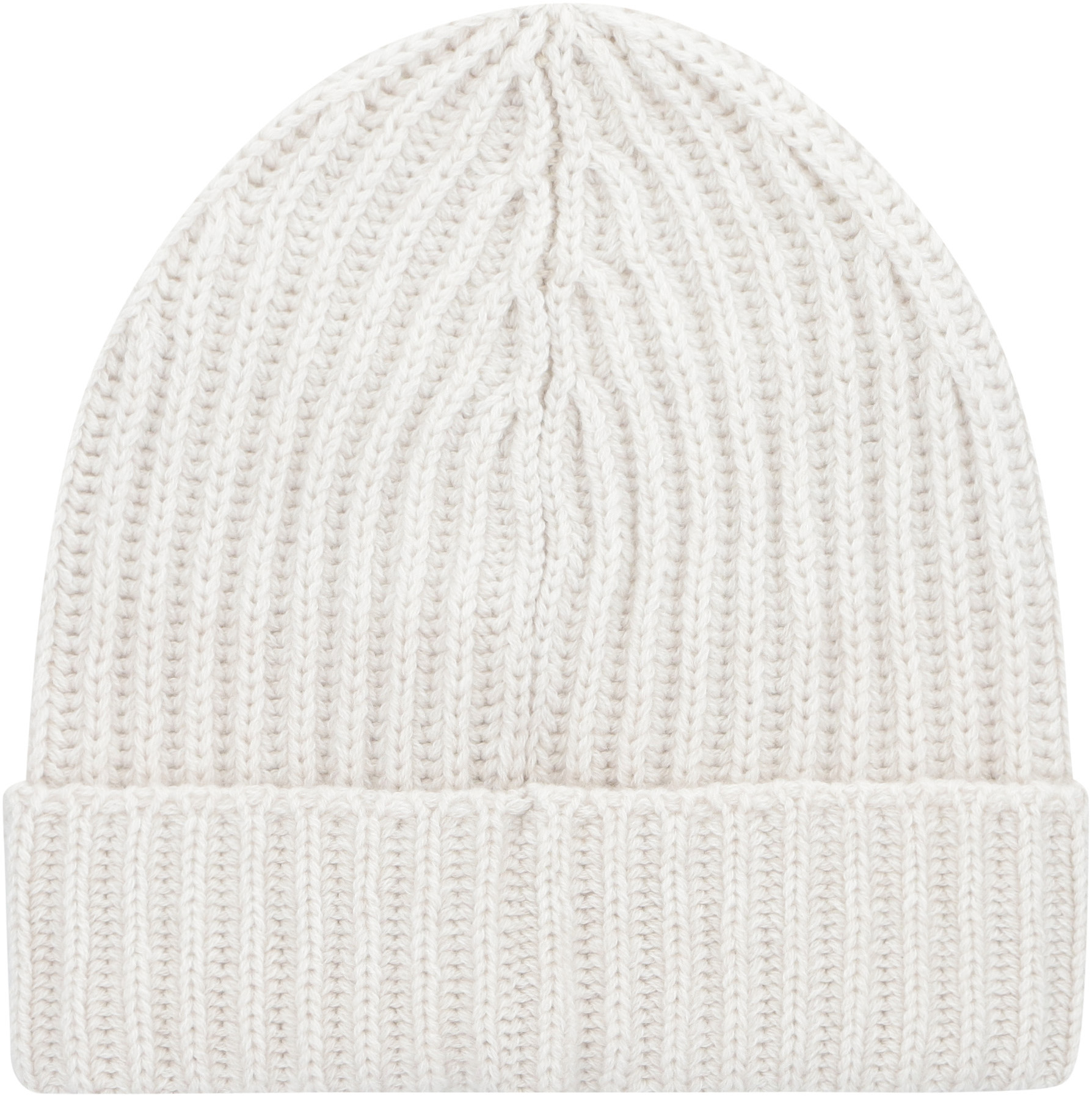Malo Ribbed Knit Beanie In Ecru