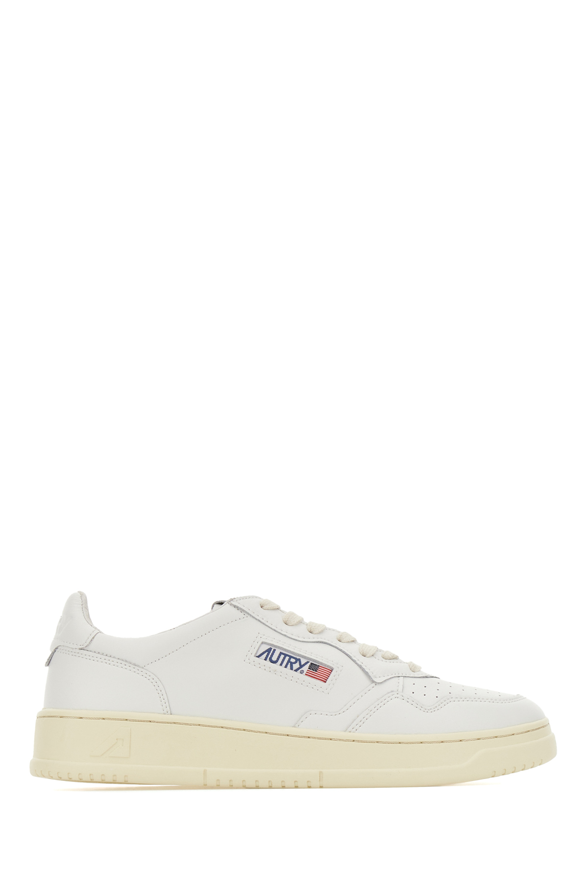 White Leather Medalist Sneakers