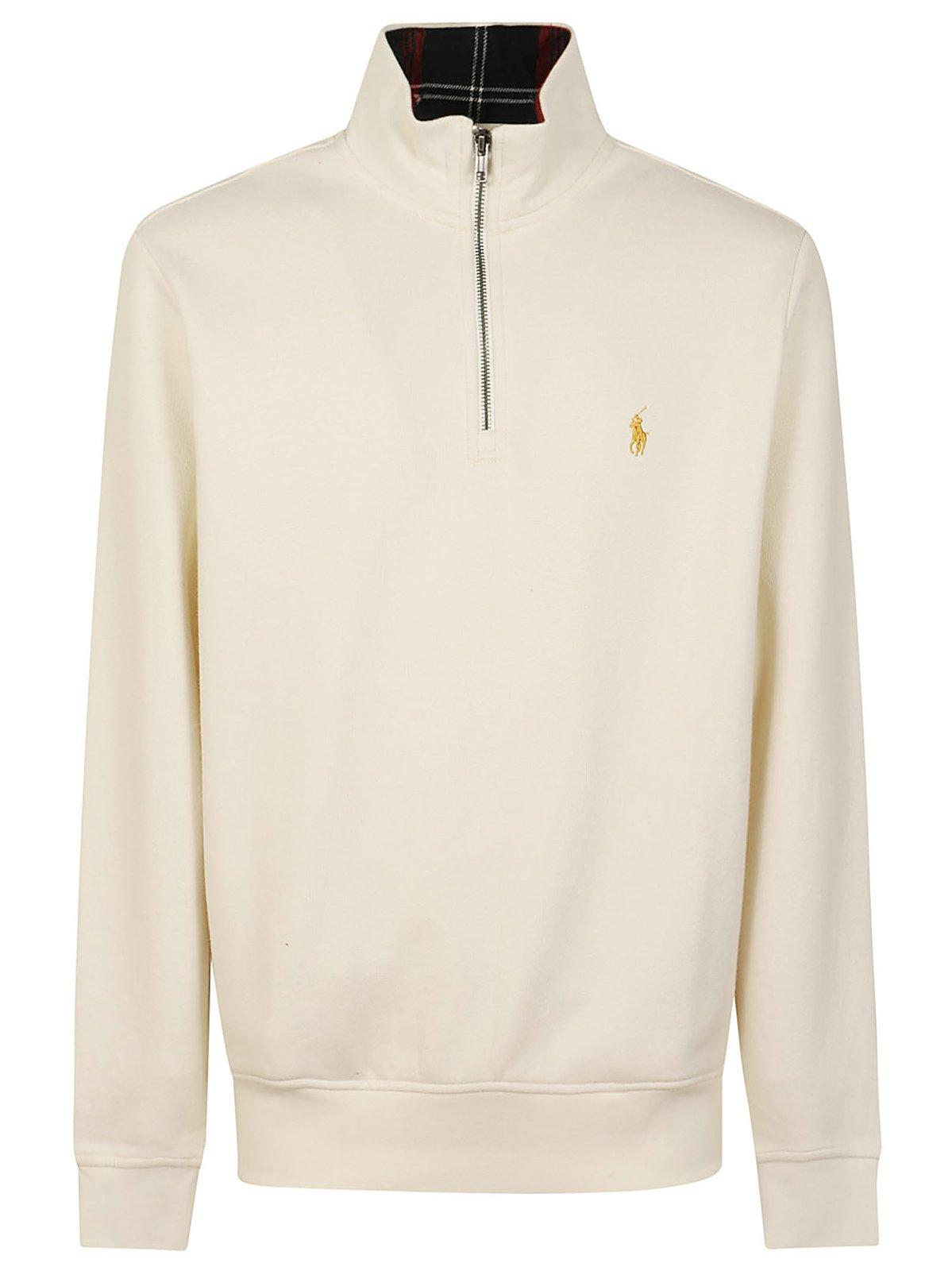 Logo Embroidered High-neck Sweatshirt