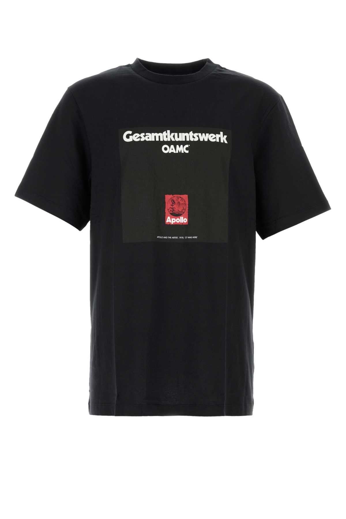 Oamc Apollo Cotton T-shirt In Black
