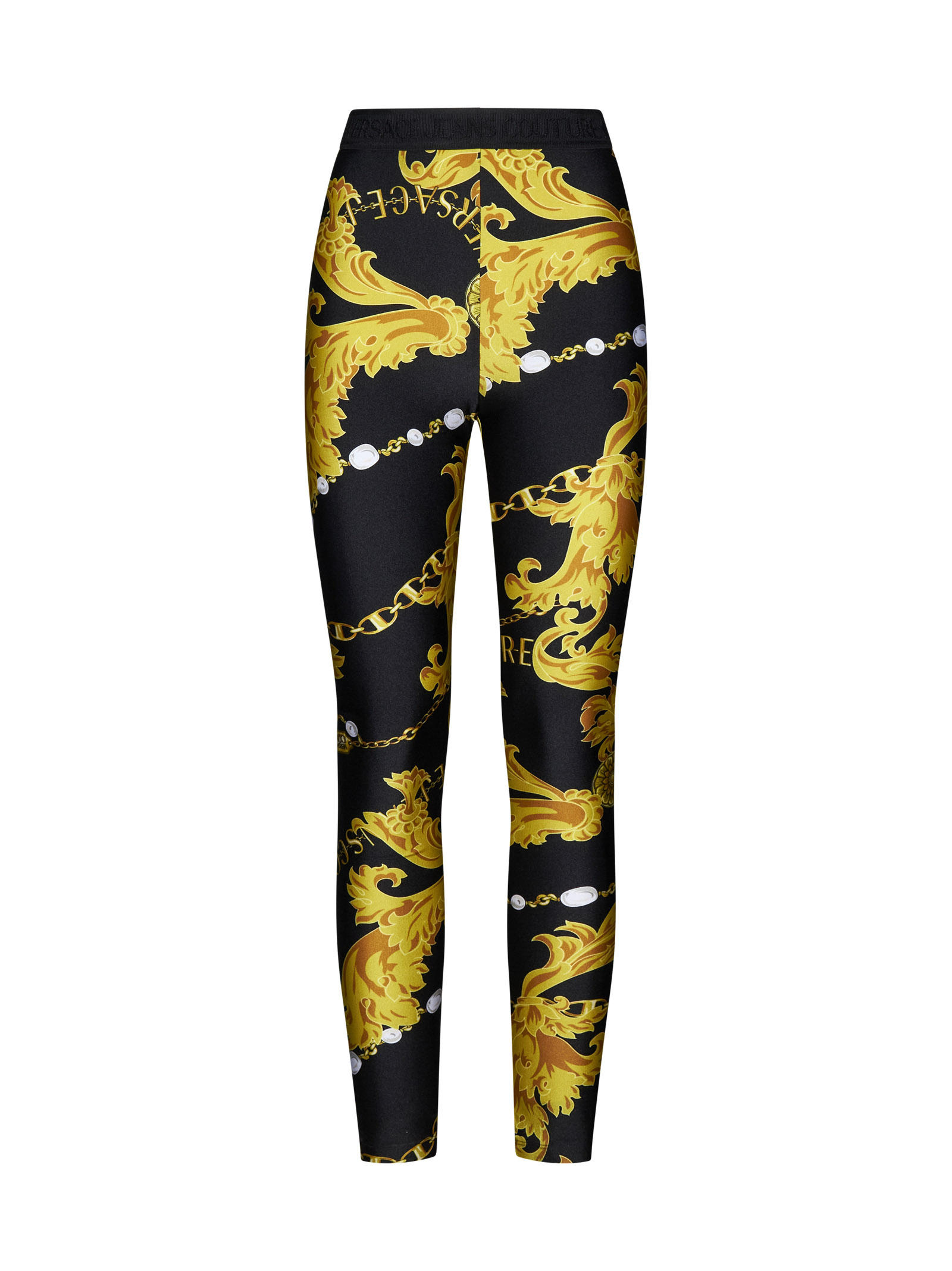 Chain-print Logo-waistband Leggings