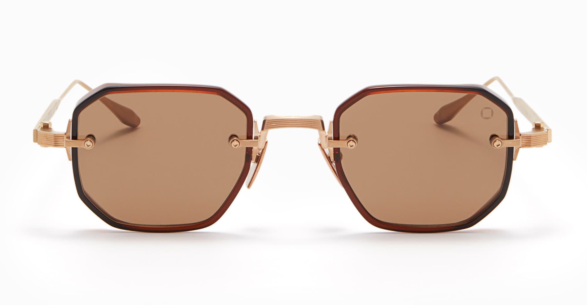 Juno-two - Brushed Gold / Brown Crystal Sunglasses