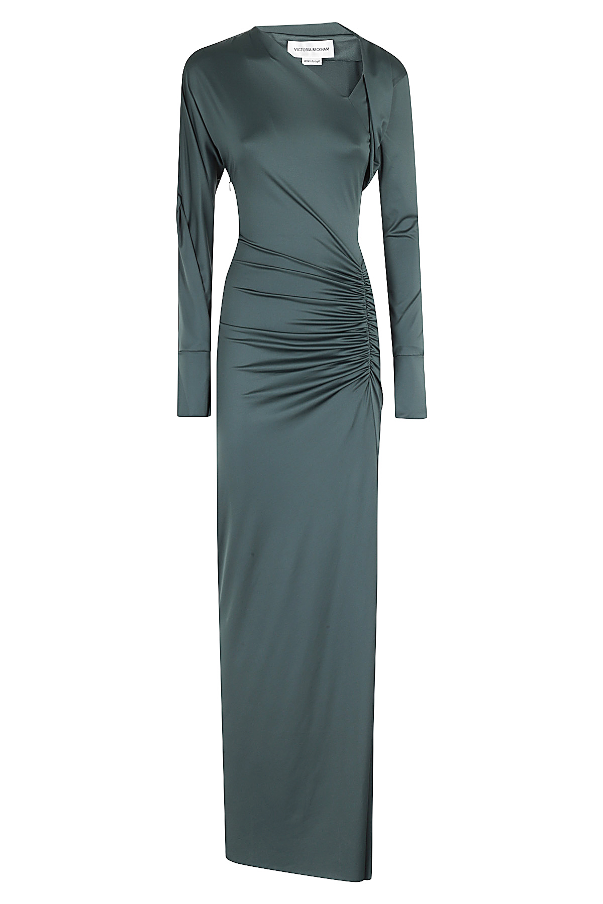 Long Sleeve Slash Neck Jersey Gown