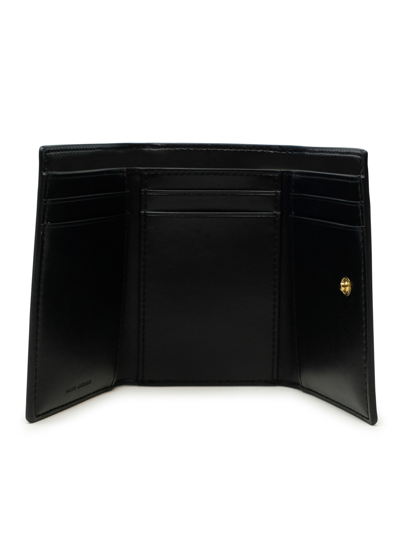 Marc Jacobs Black Leather The Medium Trifold Wallet