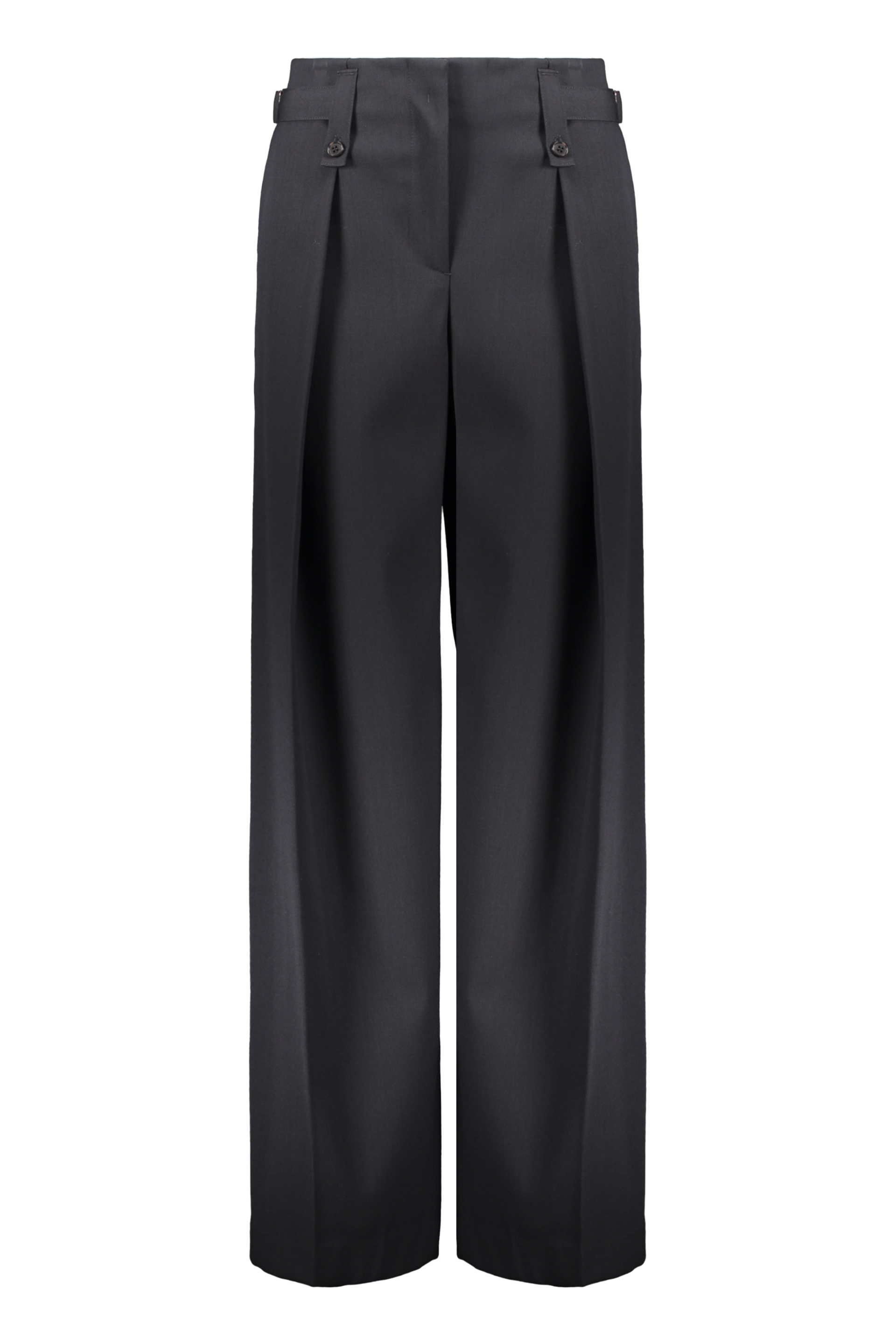 Low Classic Wide-leg Trousers In Blue