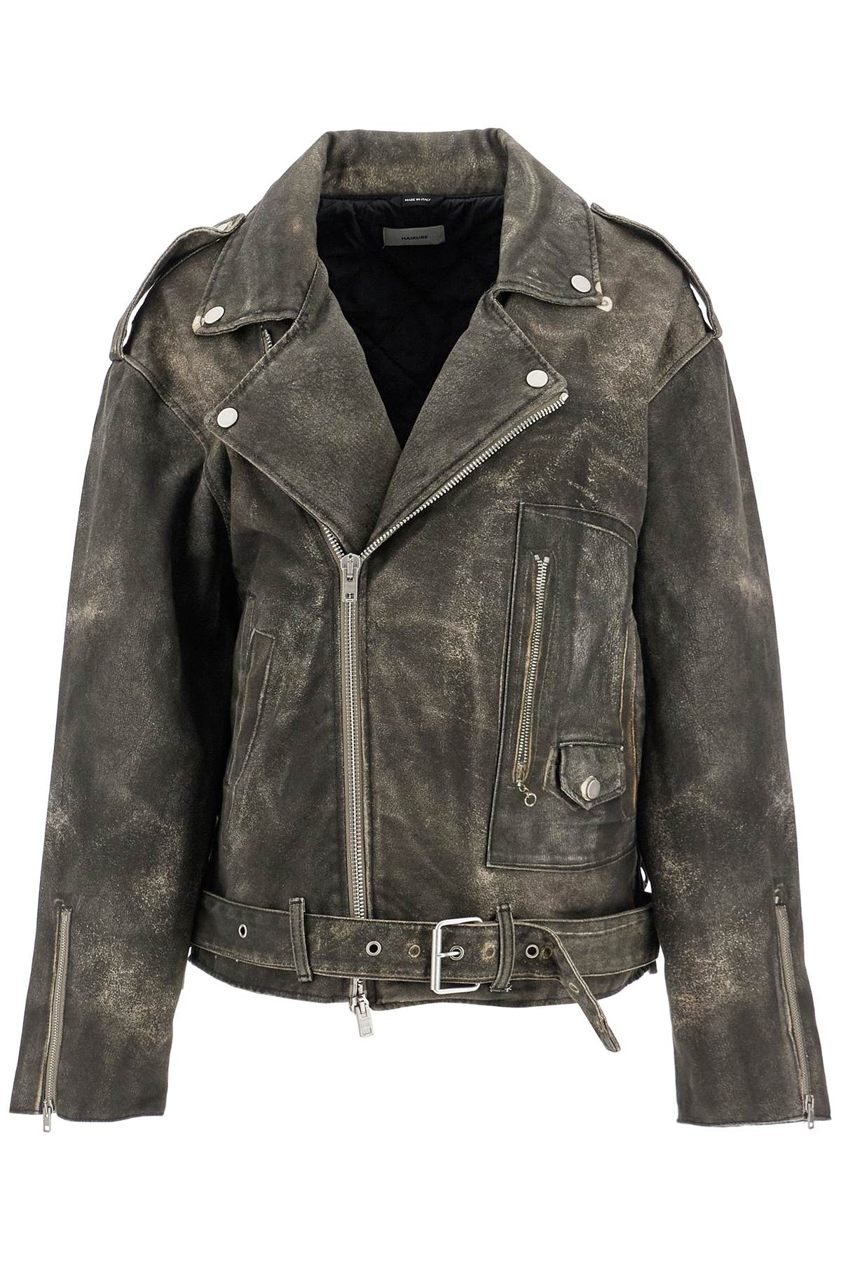 Lees Faux Leather Biker Jacket With