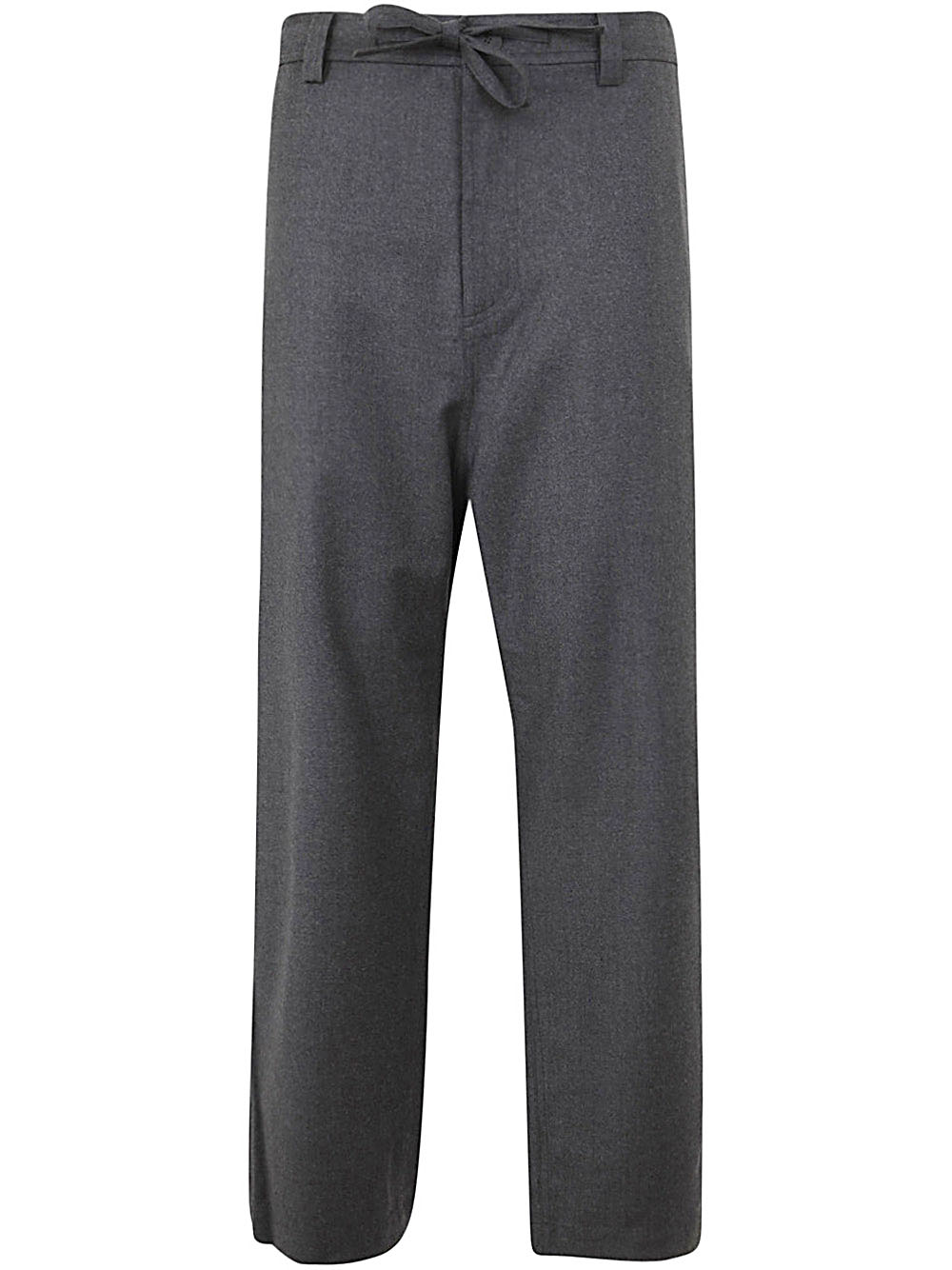 Low Crotch Pants With Zip And Drawstring