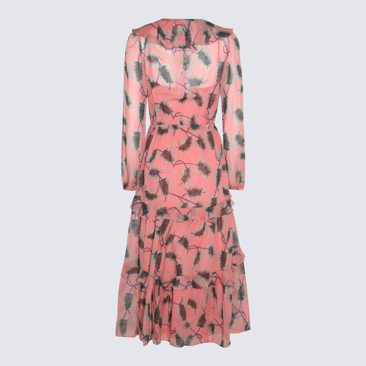 Rose Pink Silk Yara Quill Dress