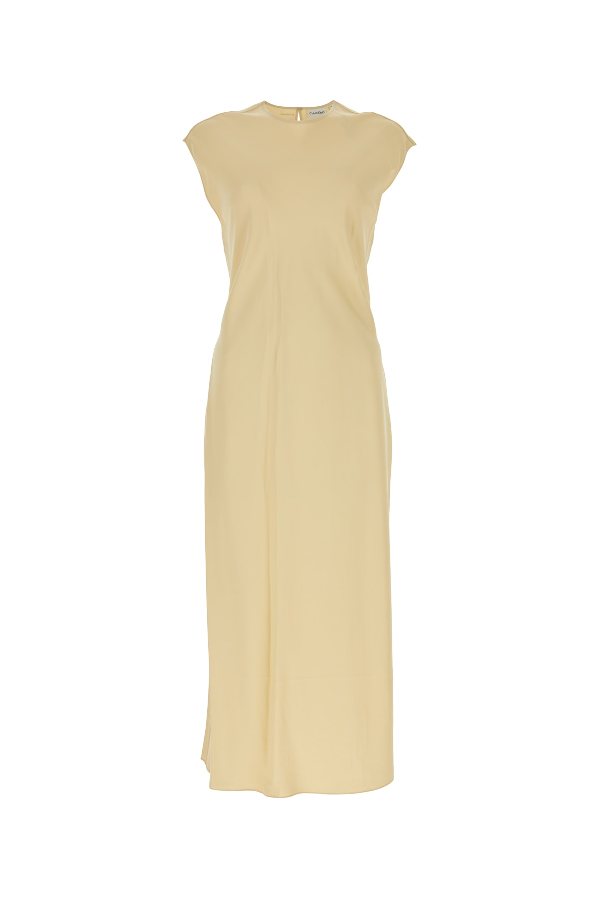 Structured Satin Ss Midi Dress