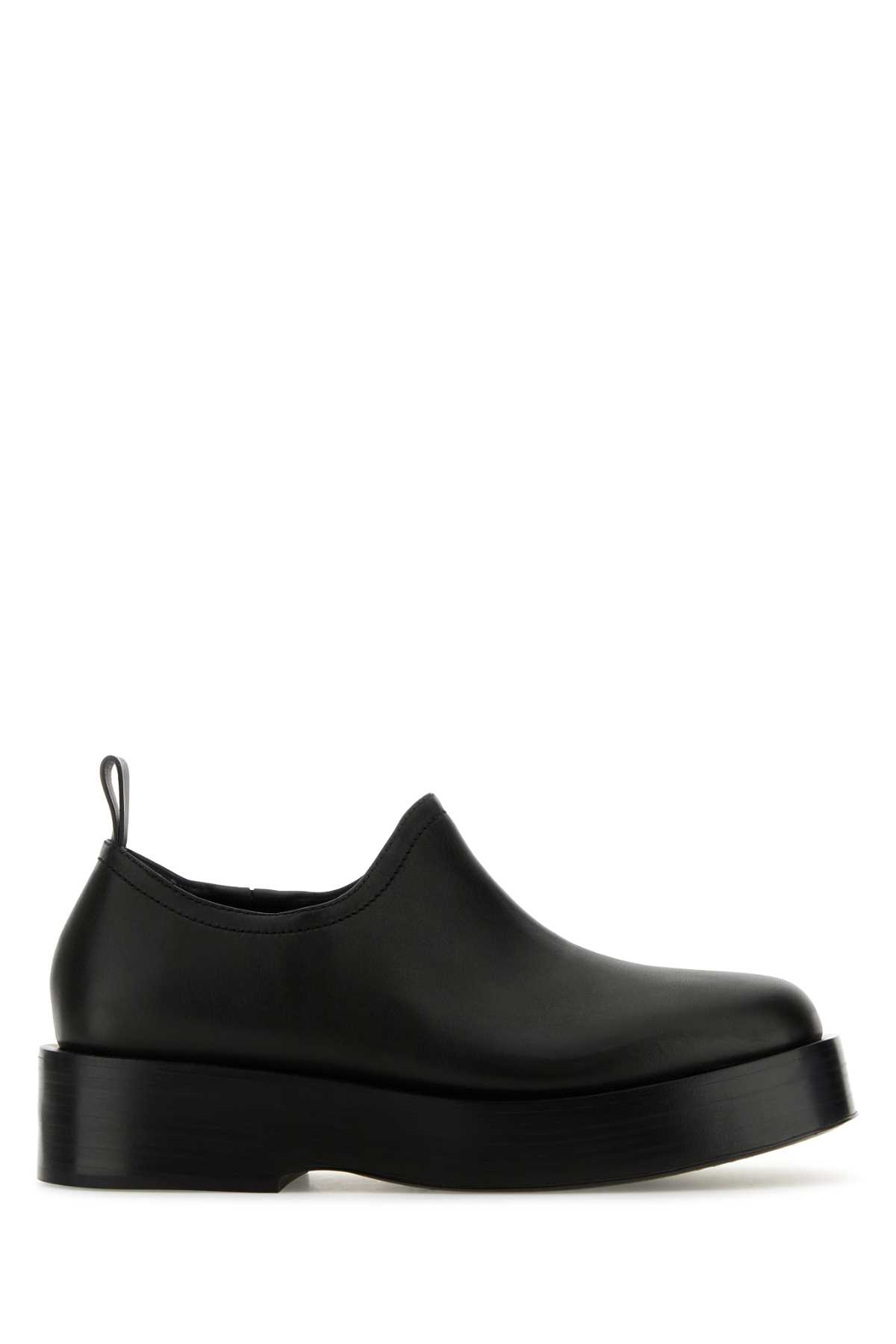 Black Leather Torino Slip Ons