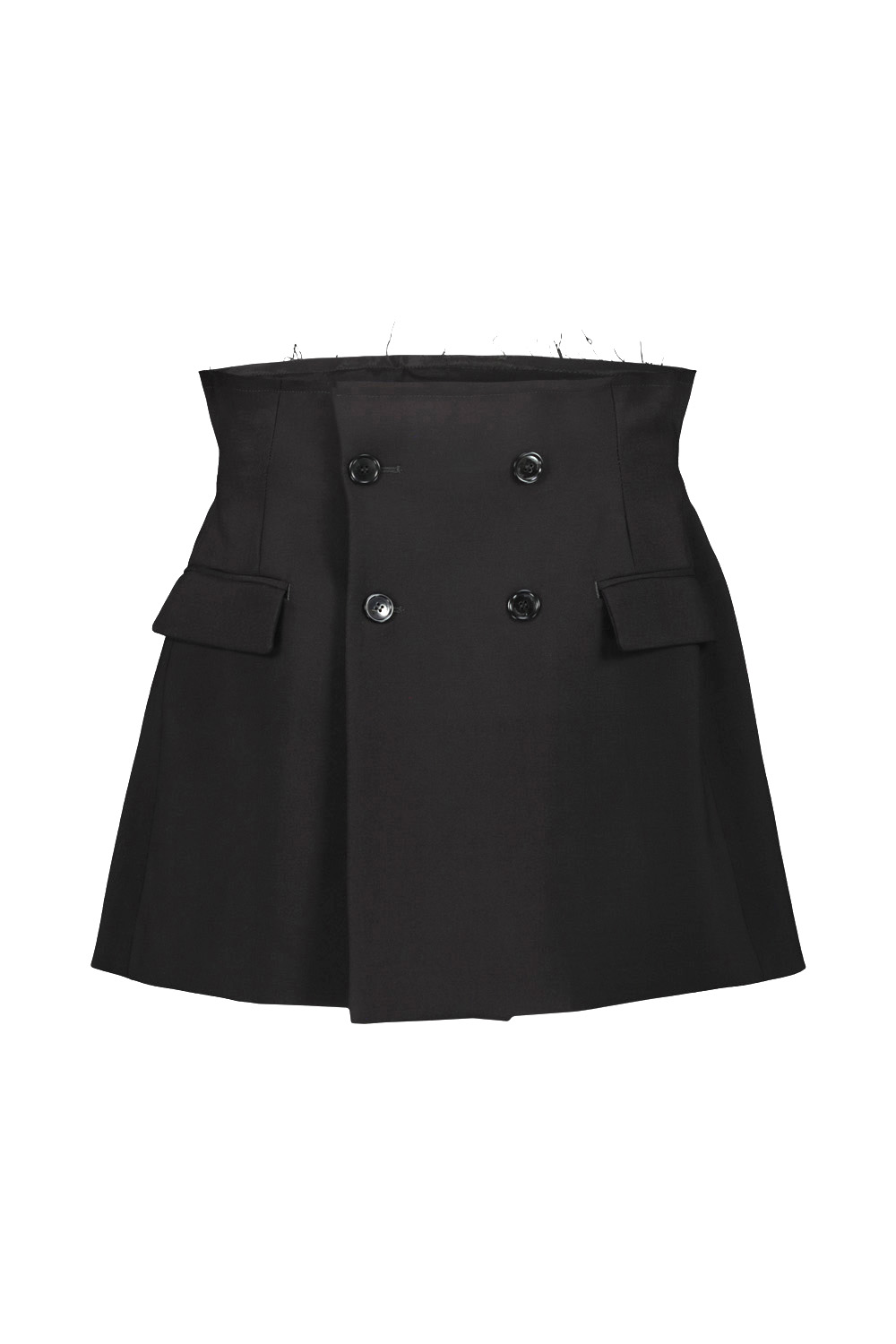 Deconstructured Tailored Mini Skirt