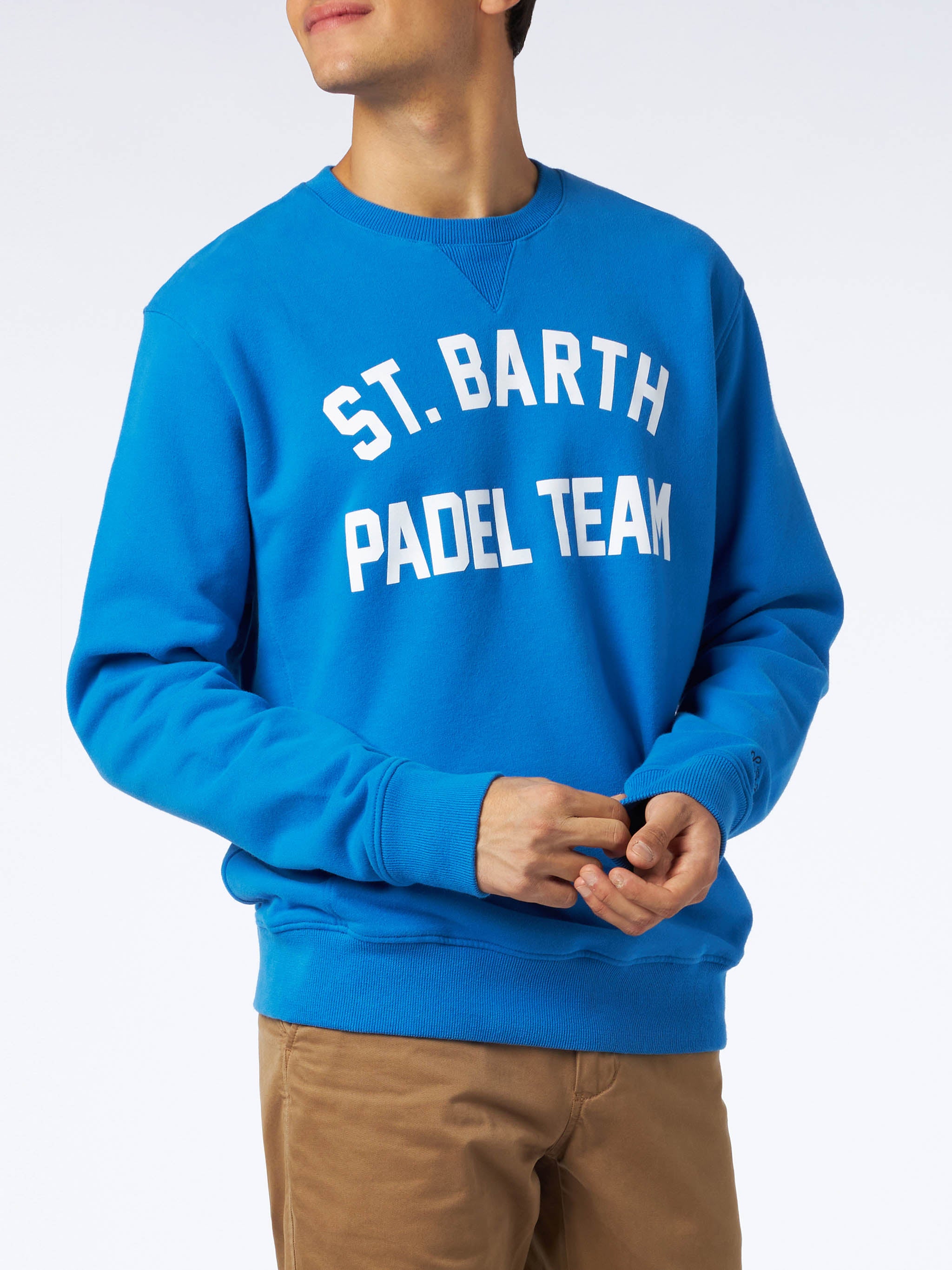 Cotton Sweatshirt With St. Barth Padel Team Print