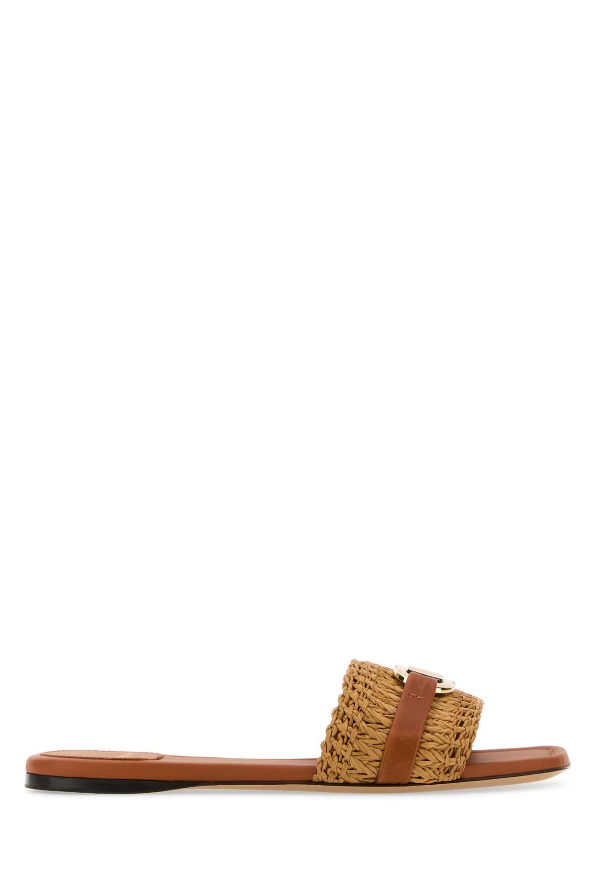 Caramel Raffia Leah Slippers