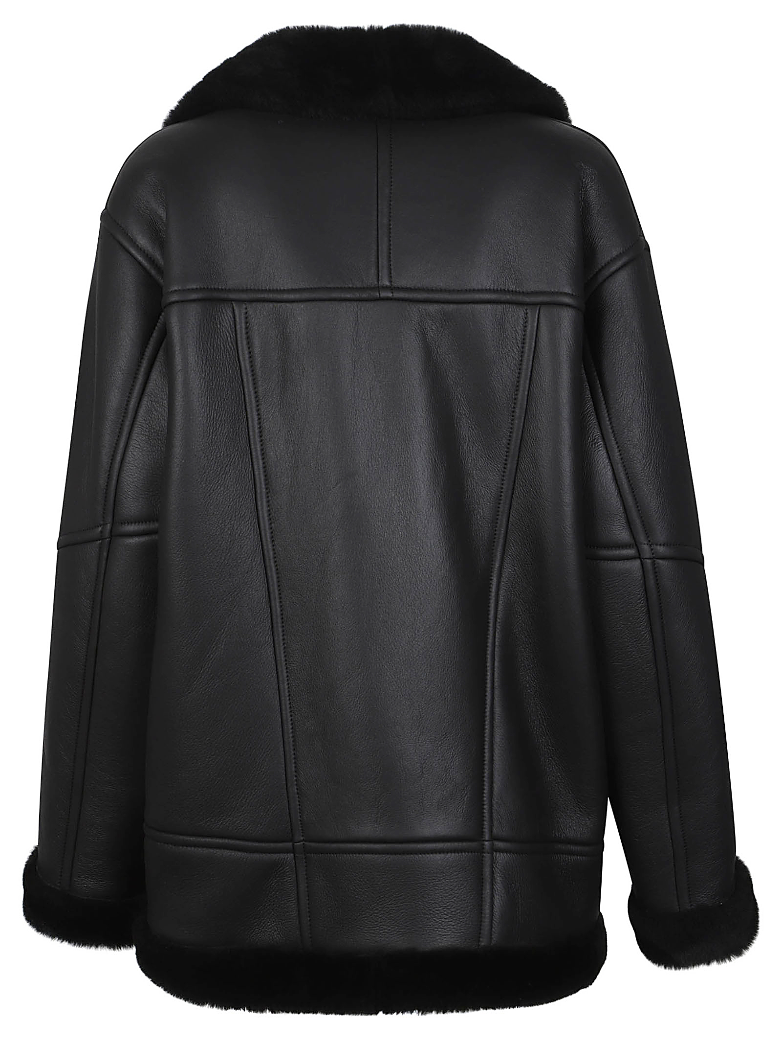 Blancha Shearling Jacket In Nero