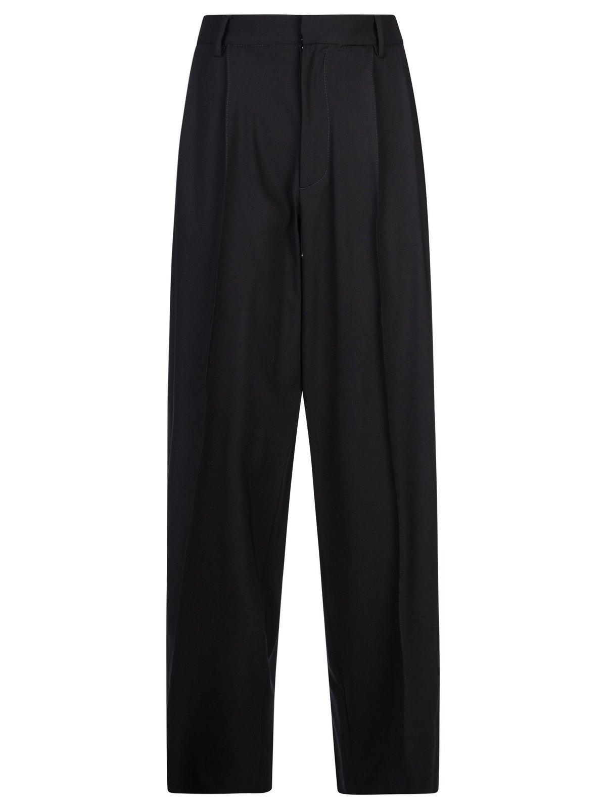 High Waisted Straight Leg Trousers