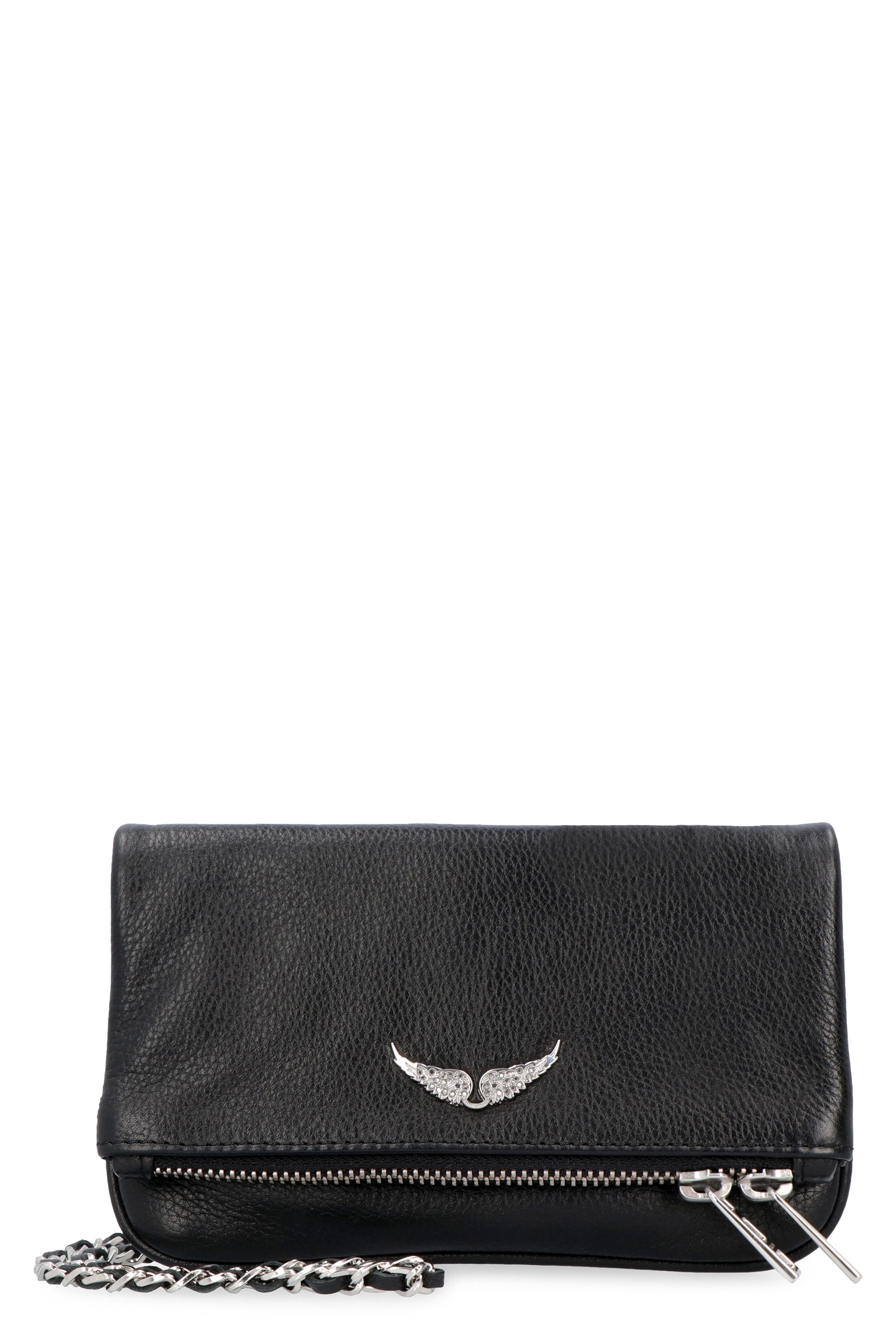 Rock Nano Pebbled Leather Clutch