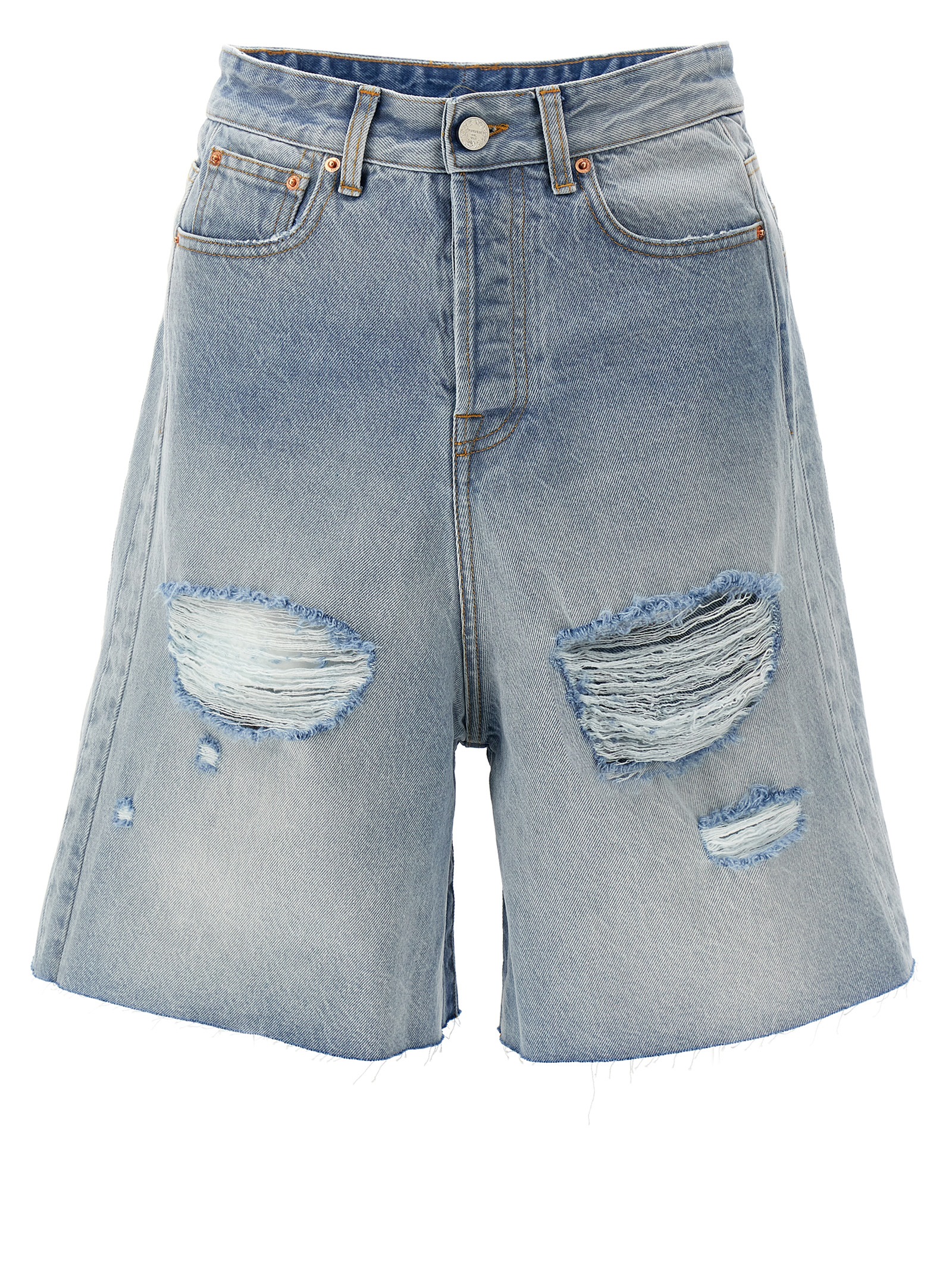 destroyed Baggy Bermuda Shorts