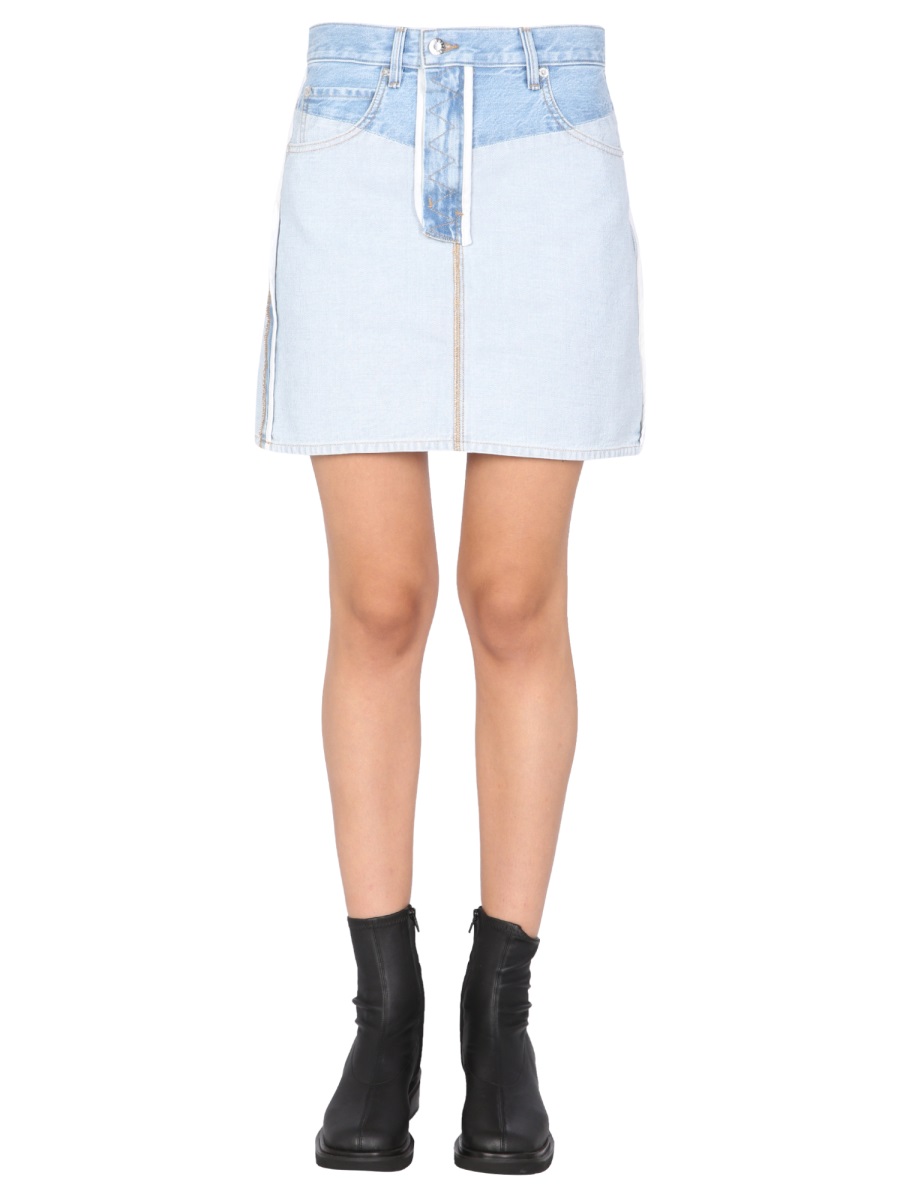 Revers Denim Skirt