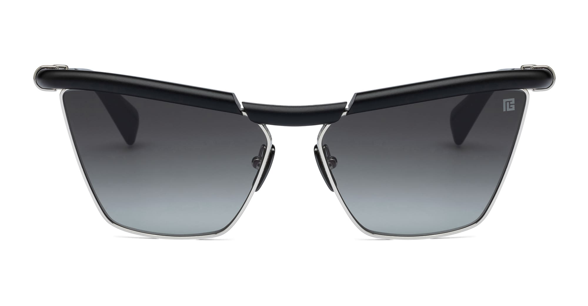 Balmain Victoire - Matte Black / Silver Sunglasses In Black/silver