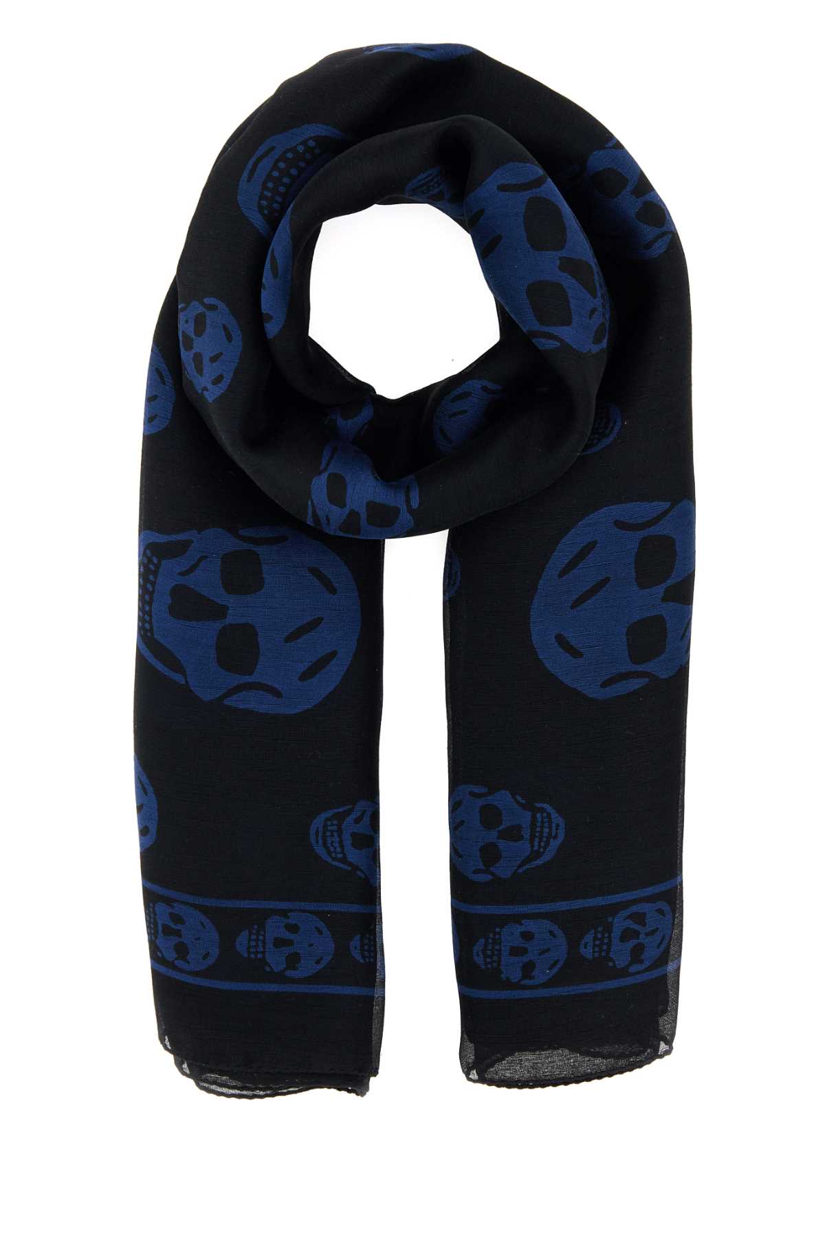 Printed Crepe Biker Foulard