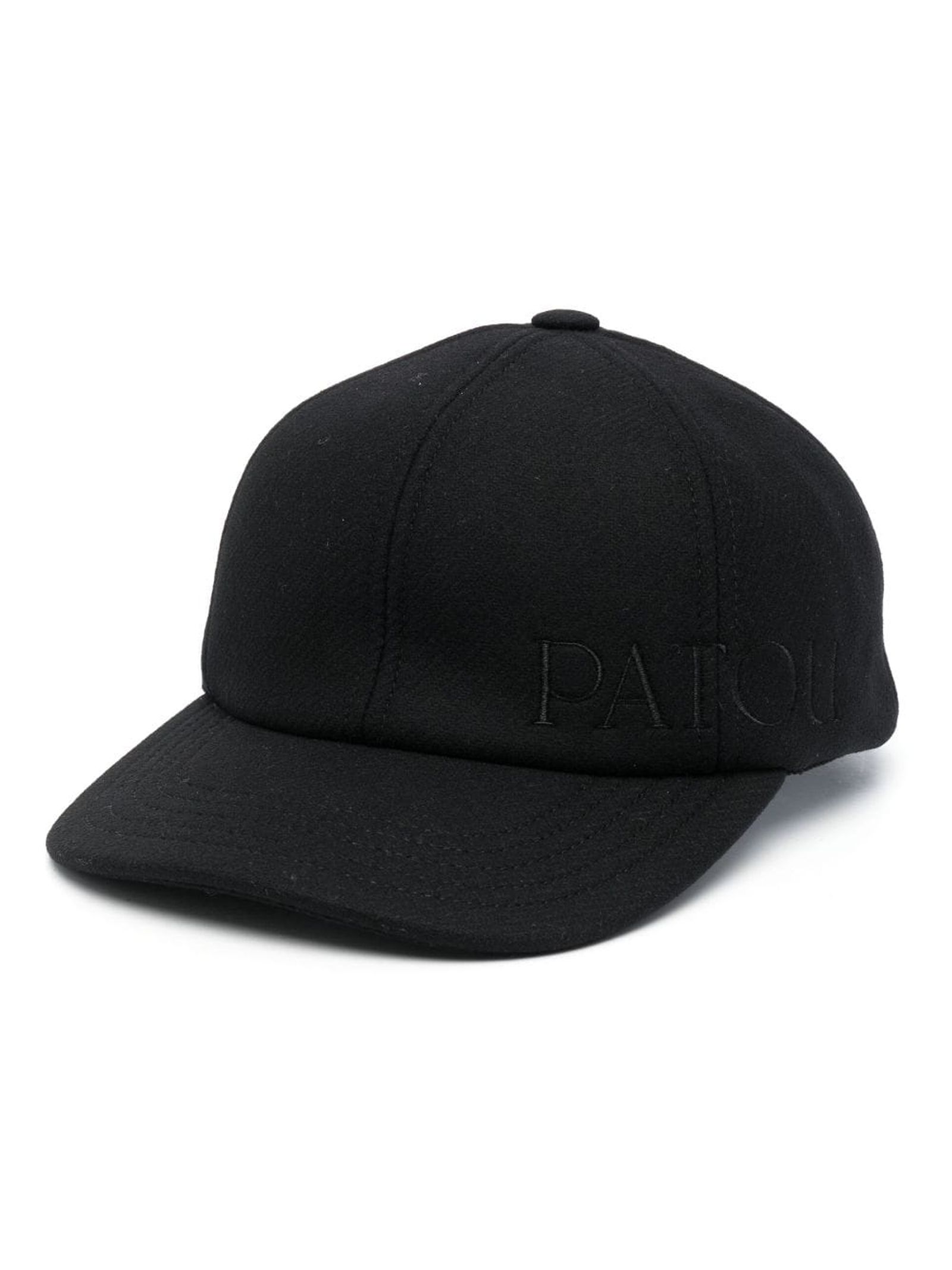 Black Virgin Wool Blend Cap