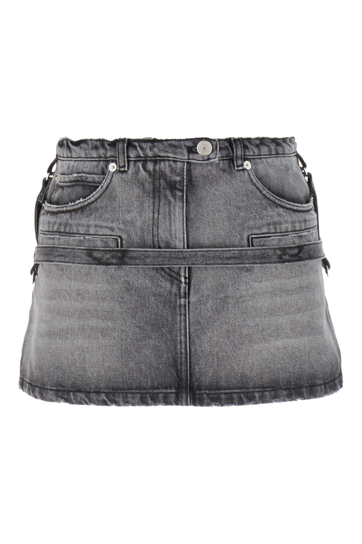 Courrèges Grey Denim Mini Skirt