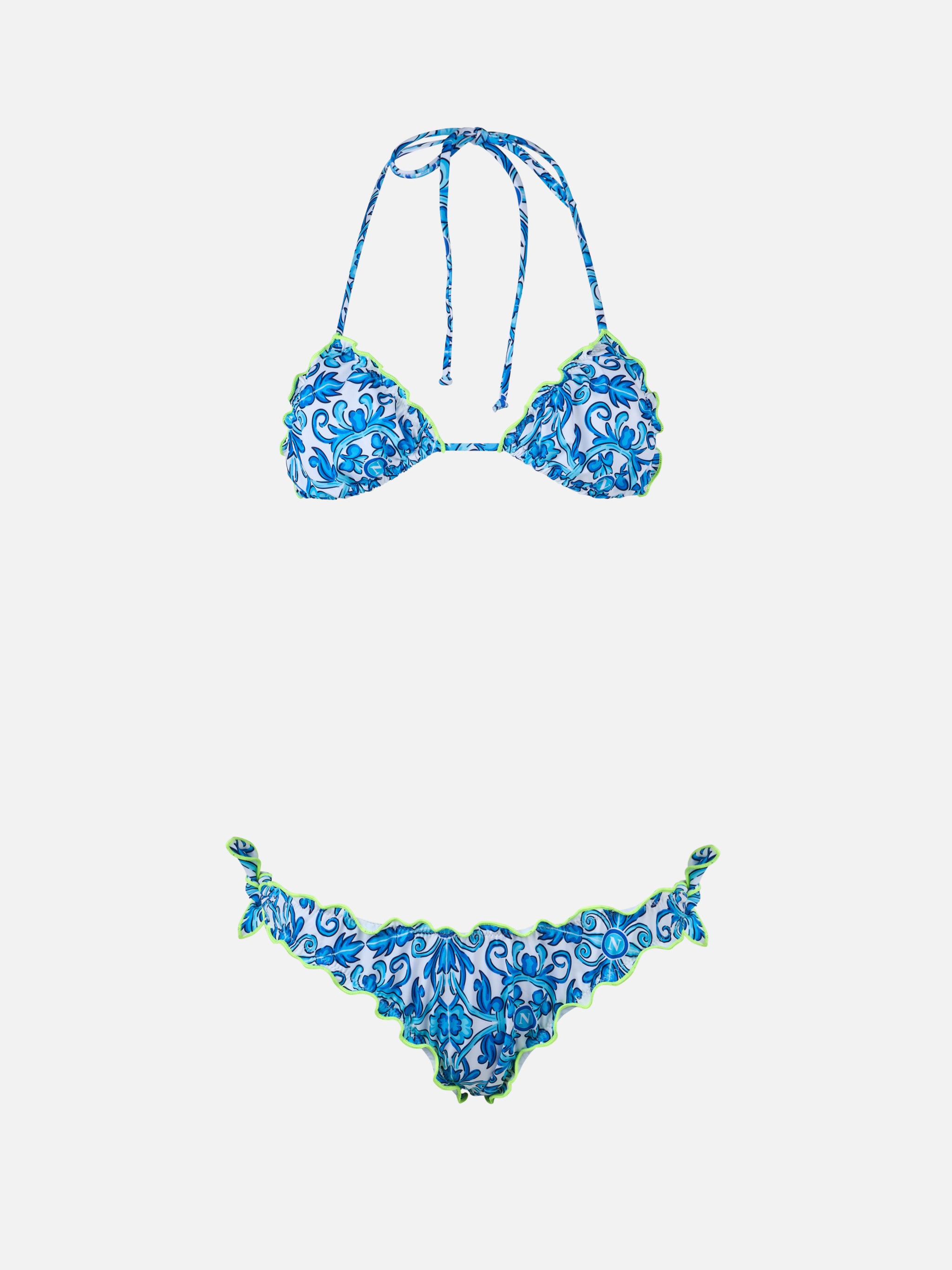 Woman Napoli Print Triangle Classic Bikini Sarius Ssc Napoli Special Edition