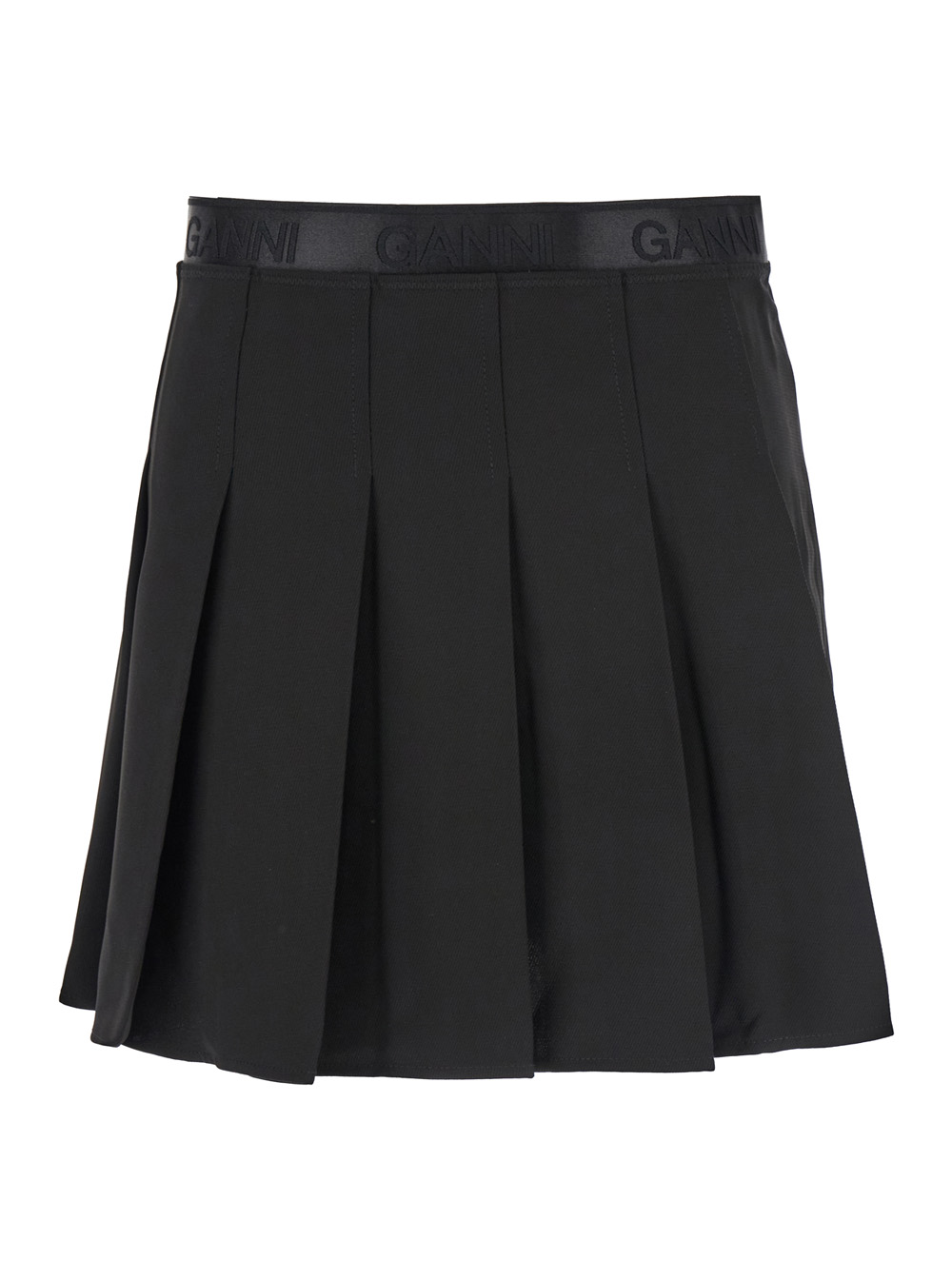 Light Twill Pleated Mini Skirt