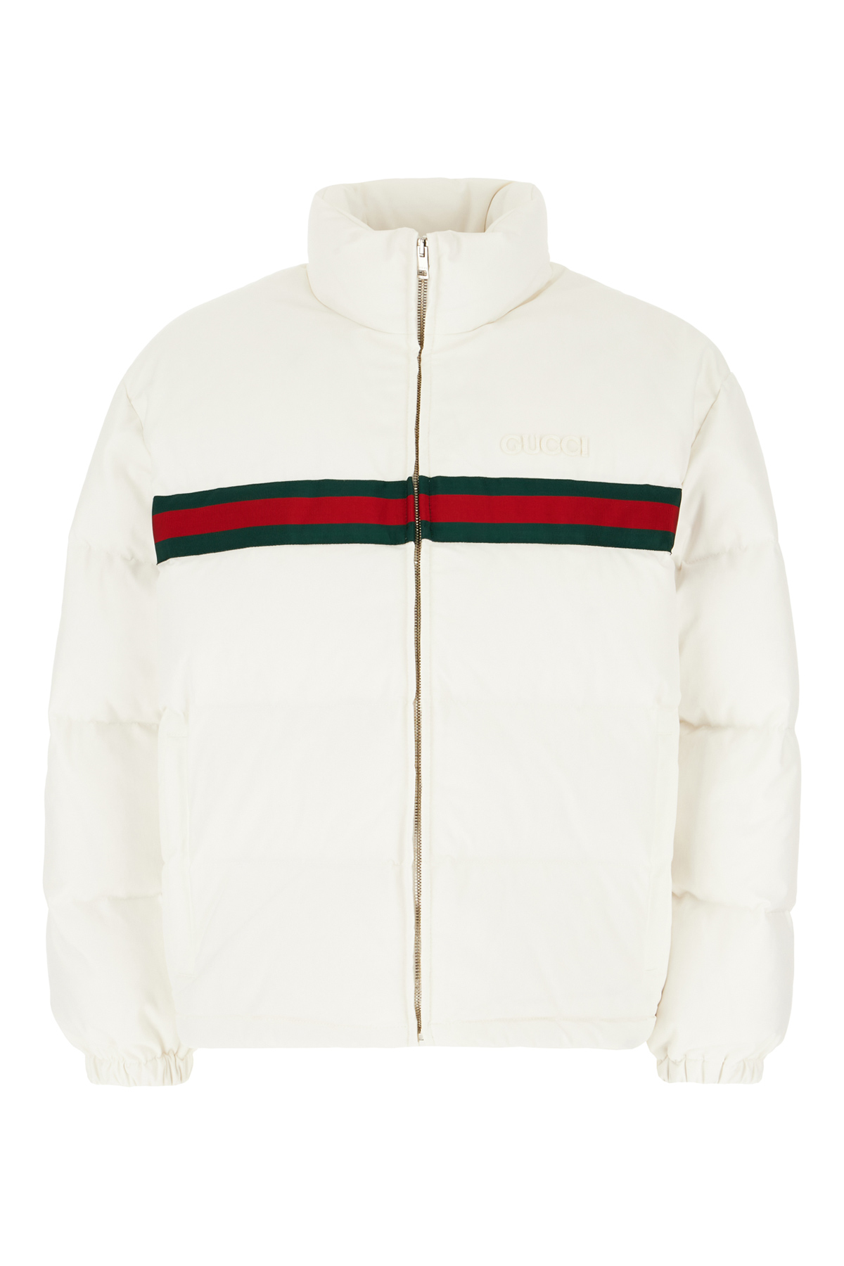 White Stretch Polyester Down Jacket