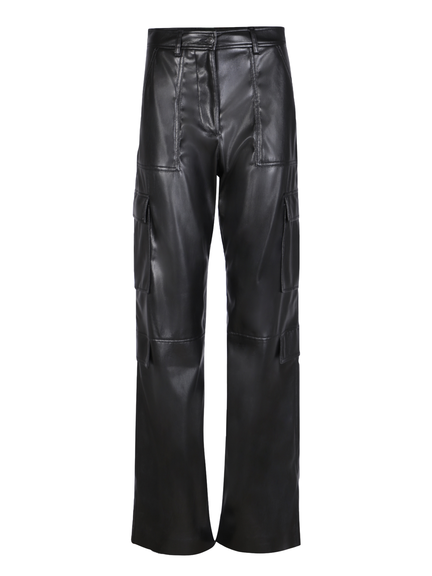 Black Leather-like Pants