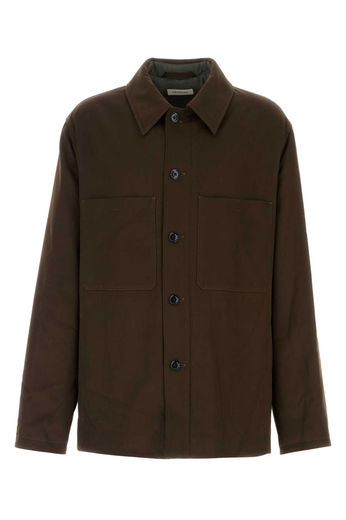 Dark Brown Wool Padded Jacket