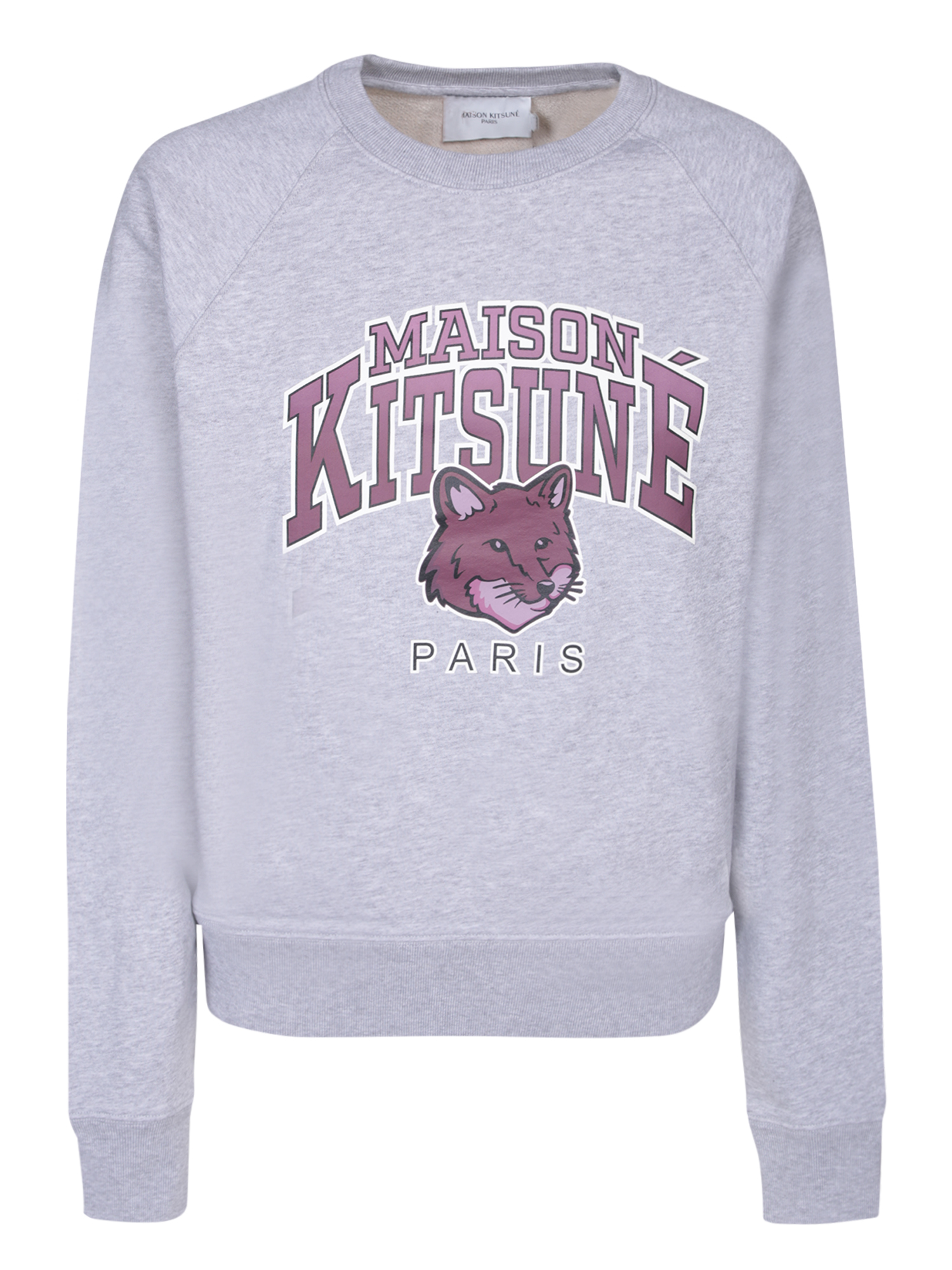 Maison Kitsuné Logo Print Sweatshirt Grey