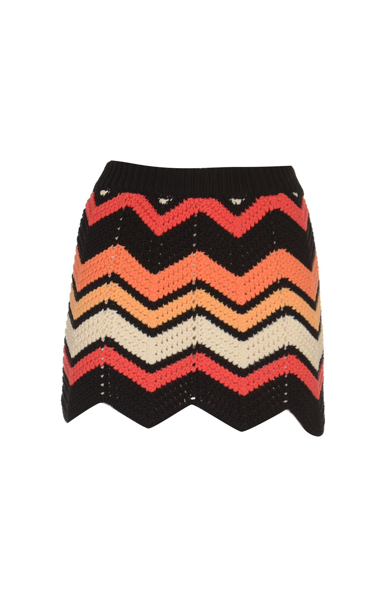 Cotton Blend Miniskirt