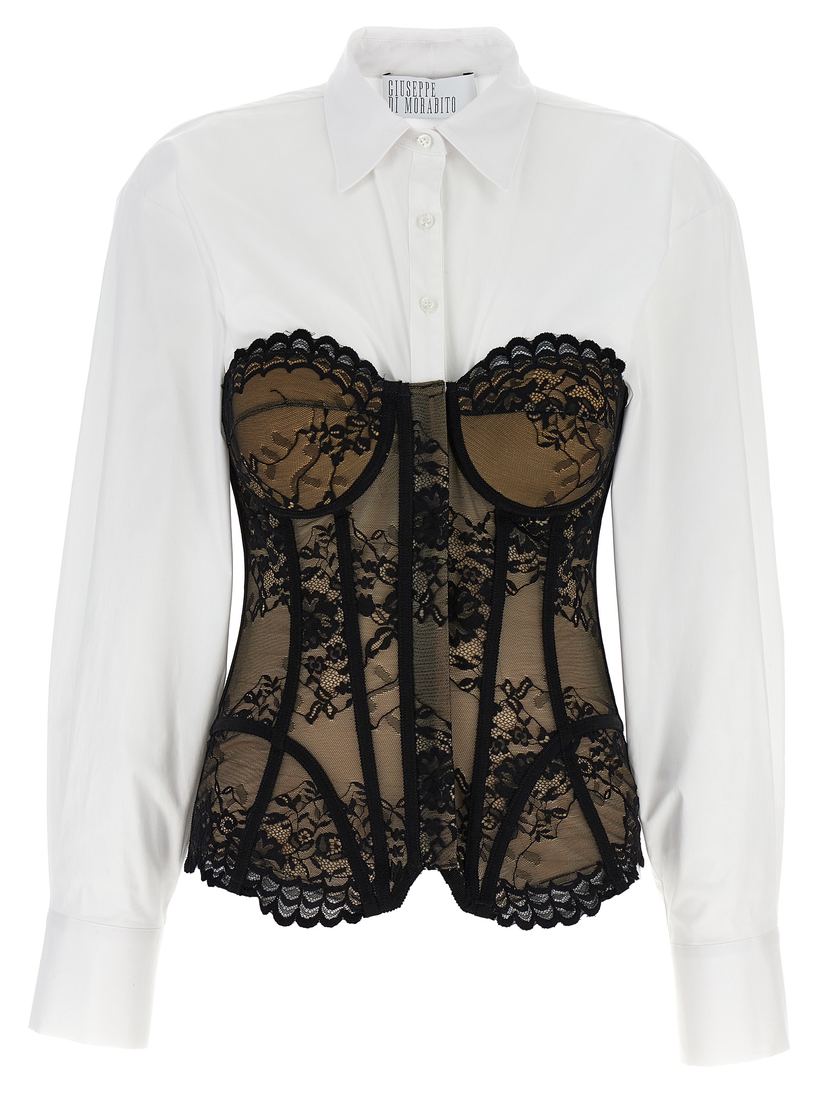 Lace Bodice Insert Shirt