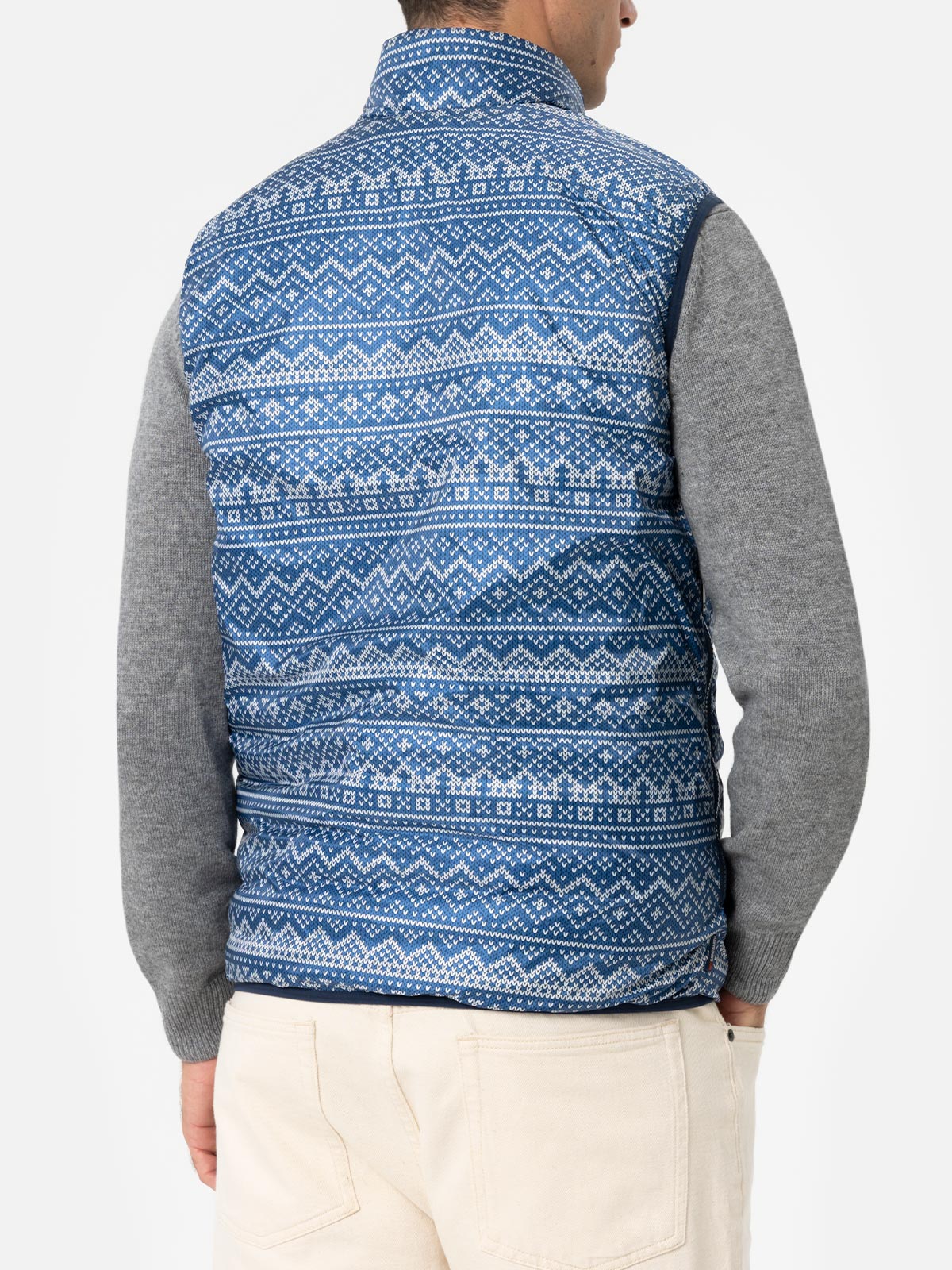 Mc2 Saint Barth Man Bluette Padded Vest Aspen In Blue