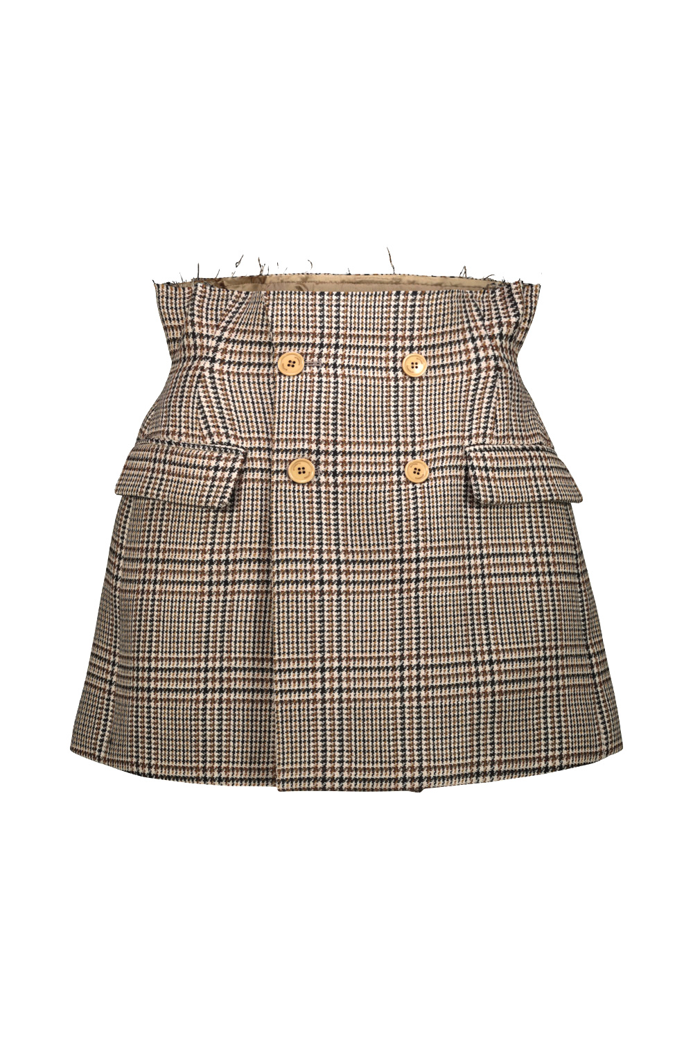 Deconstructured Tailored Mini Skirt