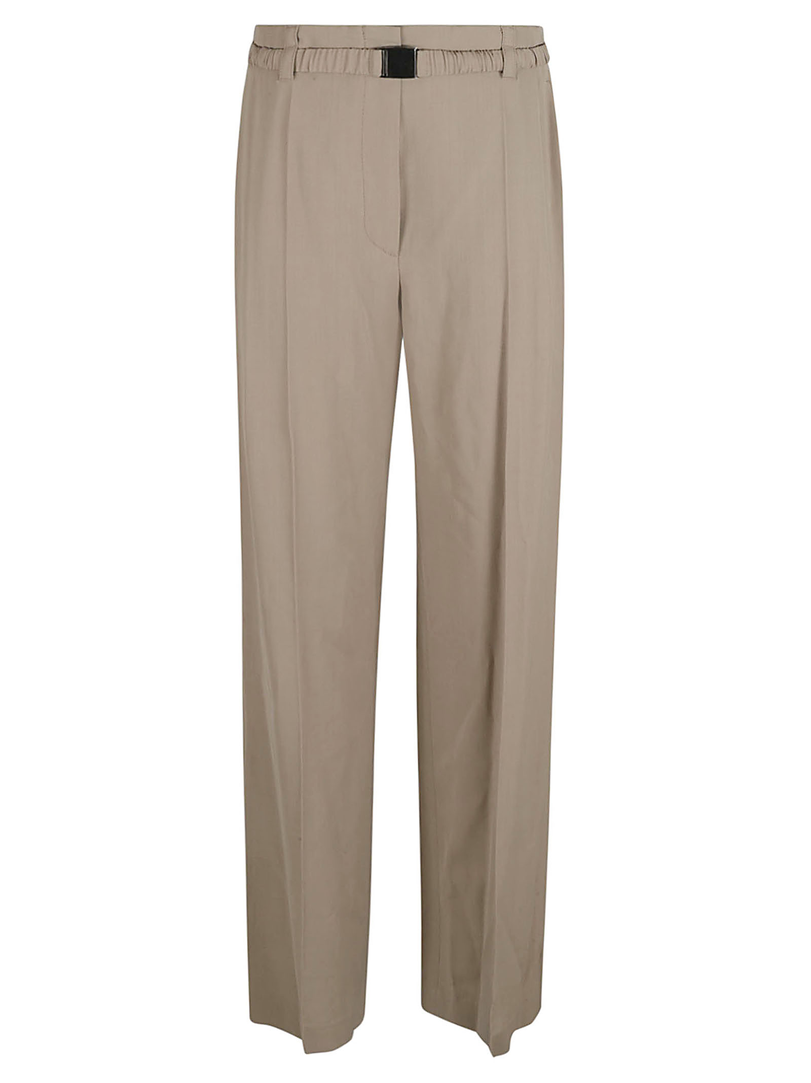 Fluid Wool Straight Leg Trousers