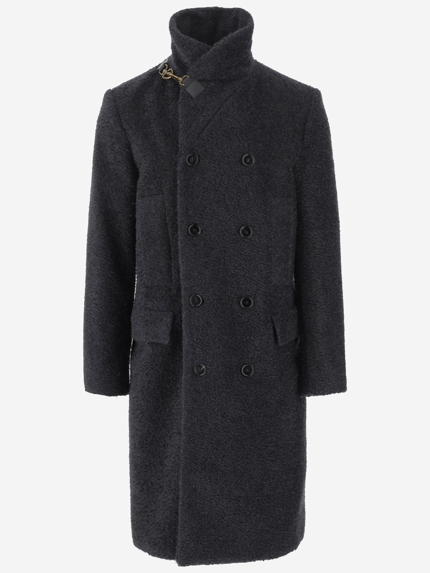 Wool And Cotton Double-breasted Coat